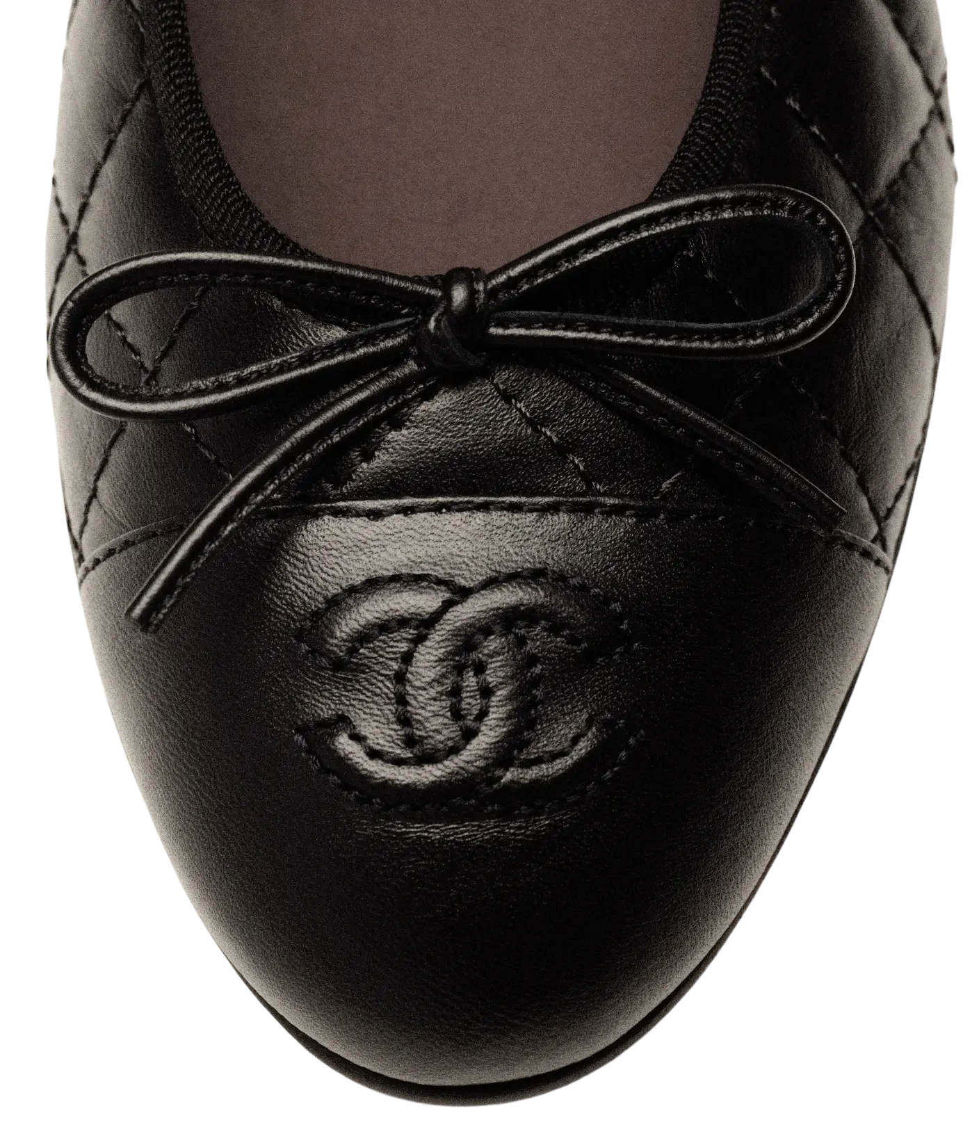 Chanel Ballet Flats Black Aged Calfskin Chrome Dubai