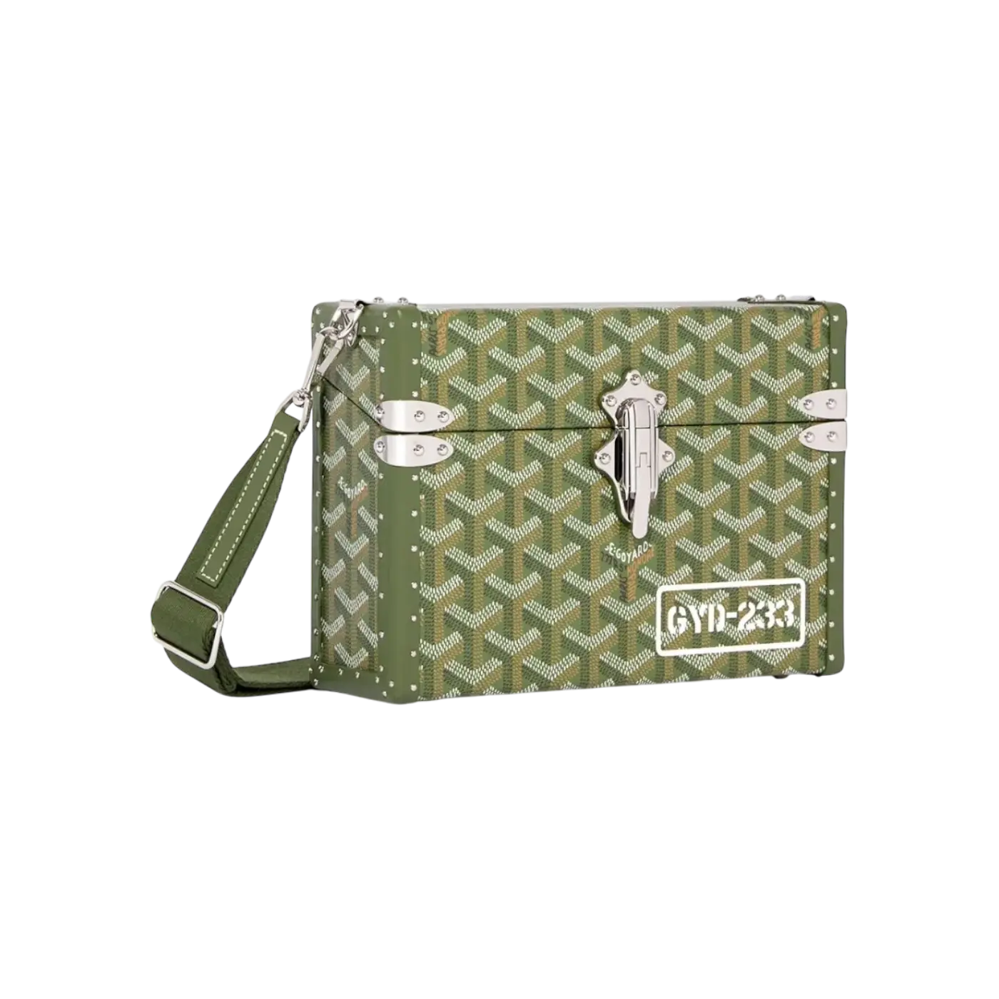 Goyard Cassette Trunk Bag Khaki Green Chrome Dubai