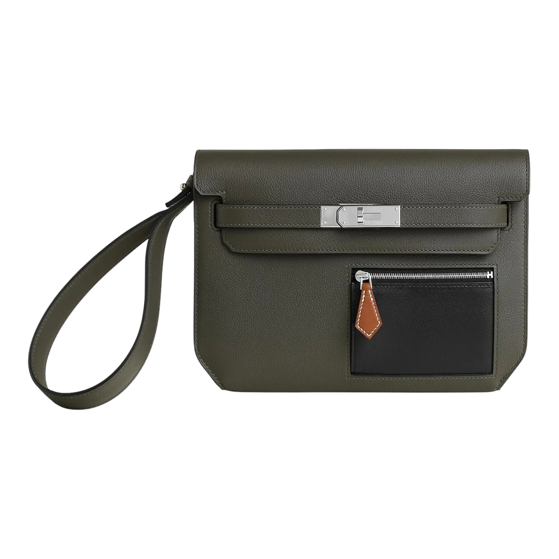 Hermes Depeche 25 Vert-De-Gris / Noir / Fauve Chrome Dubai