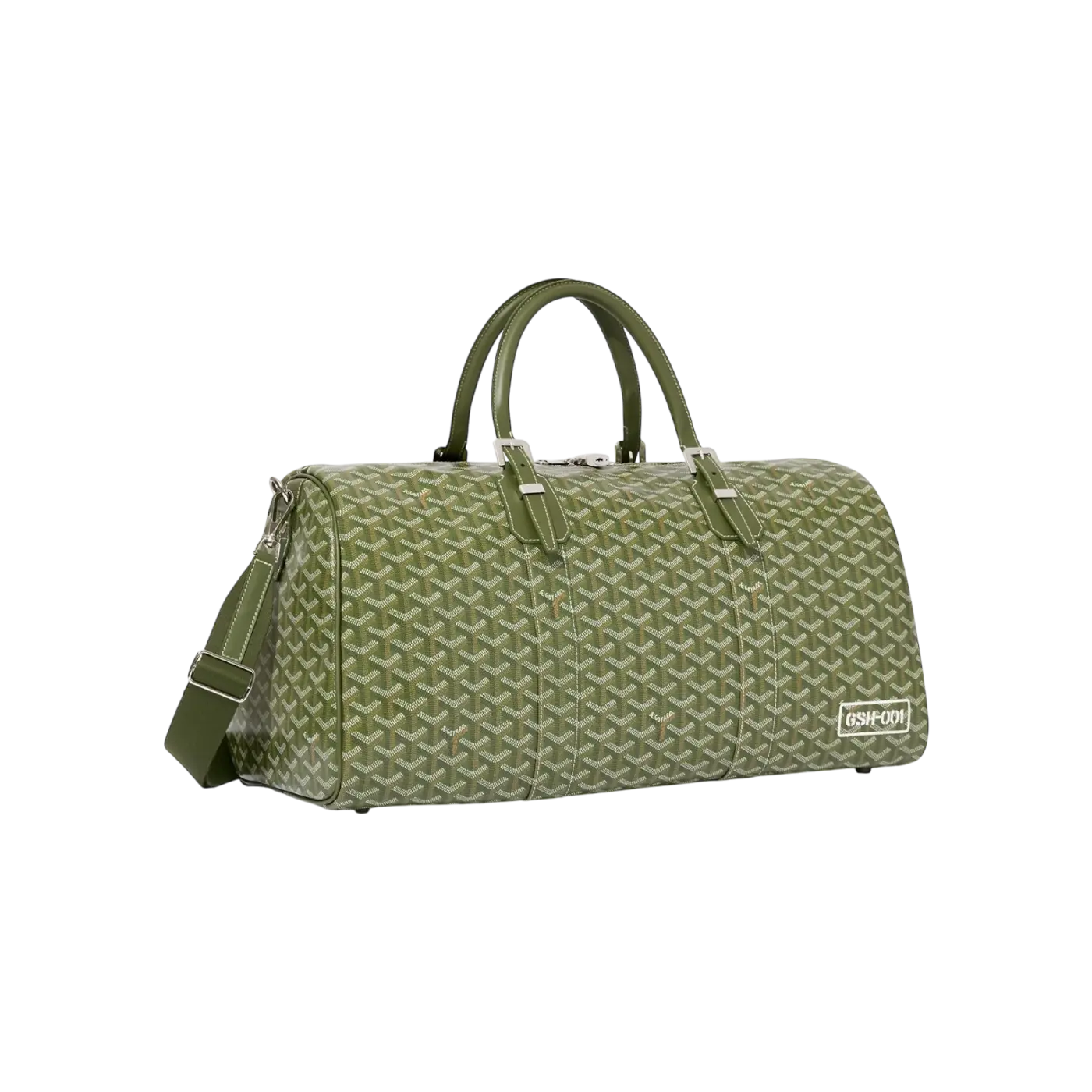 Goyard Boston 50 Duffel Bag Khaki Green Chrome Dubai