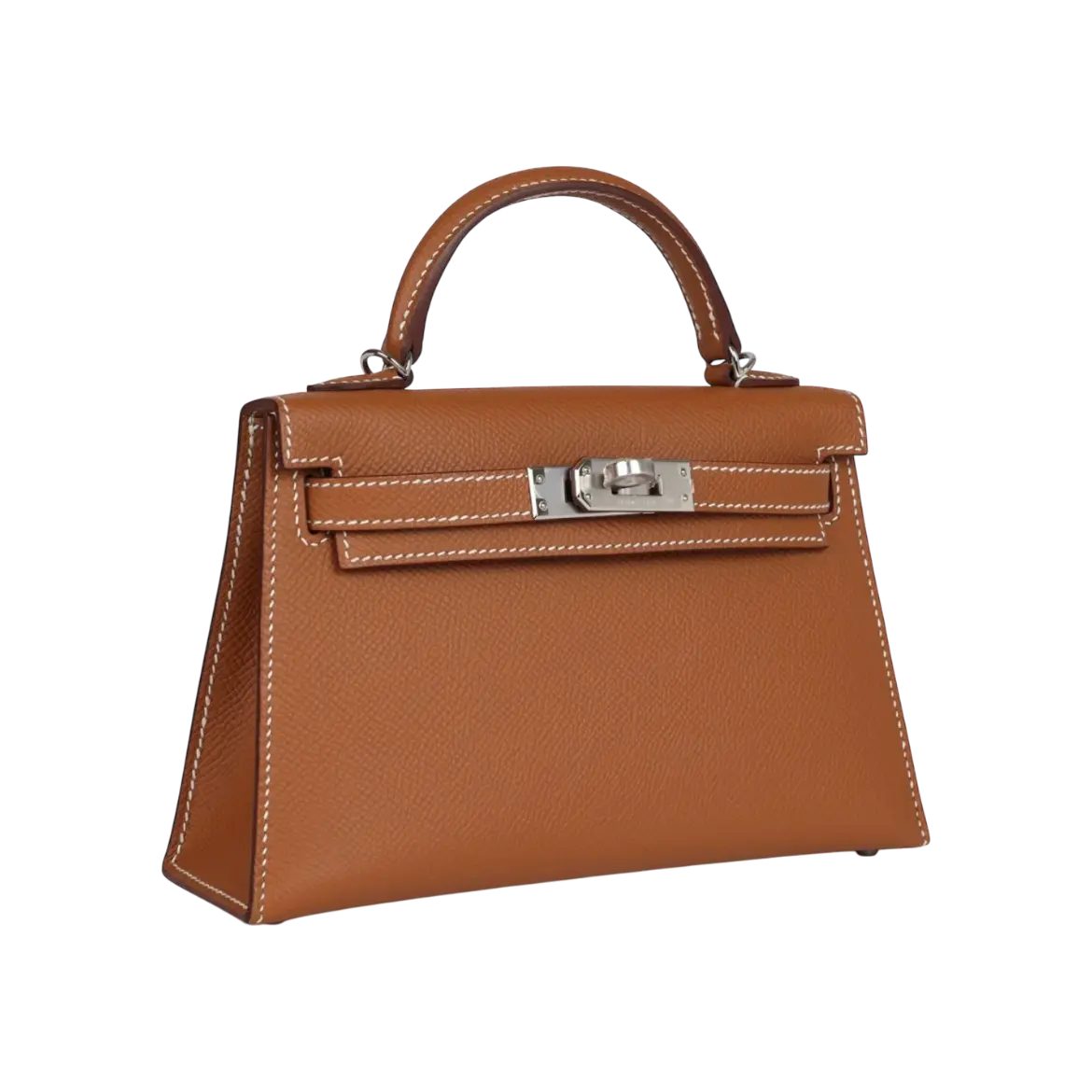 Hermès Mini Kelly Sellier Gold Epsom Palladium Hardware Chrome Dubai