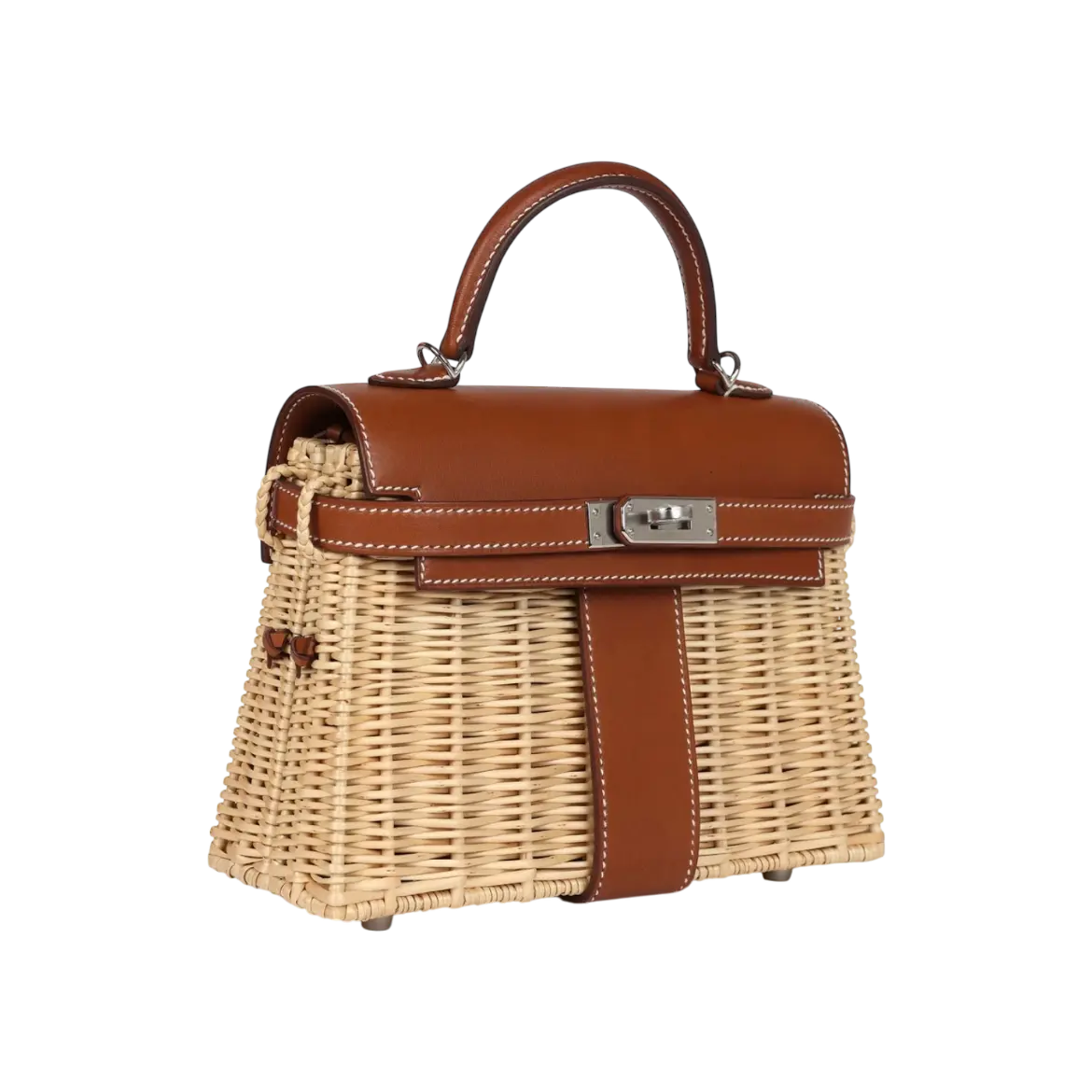 Hermès Mini Kelly Picnic Fauve Barenia Palladium Hardware Chrome Dubai