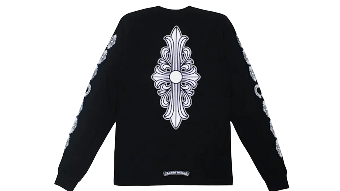 Chrome Hearts Floral Cross Long Sleeve T-Shirt Chrome Dubai