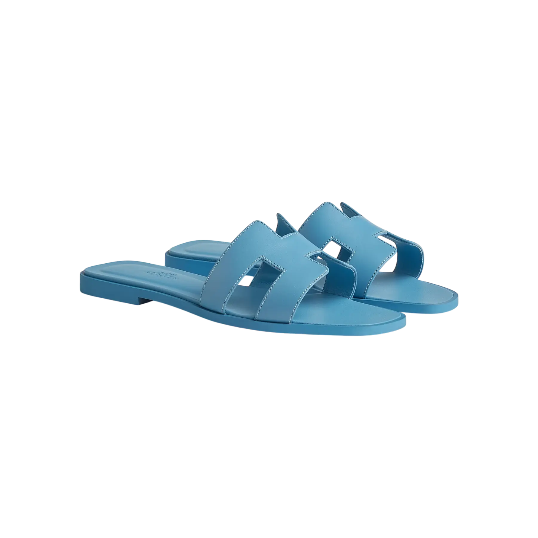 Hermes Oran Sandal Bleu Cameo Chrome Dubai