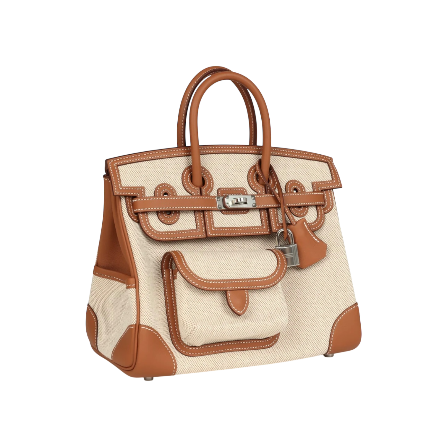 Hermès Birkin 25 Cargo Ecru Beige and Gold Swift Palladium Hardware Chrome Dubai