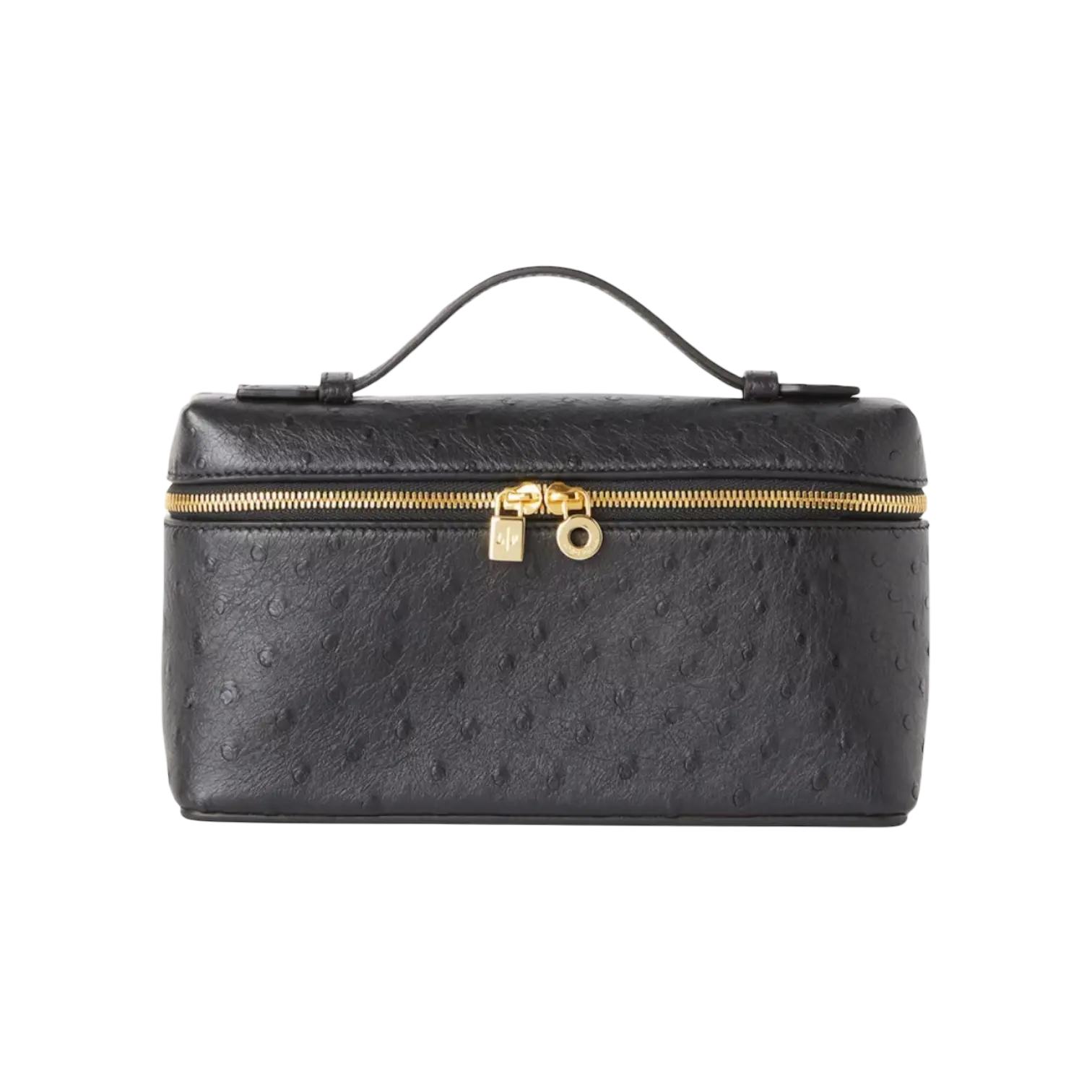 Loro Piana L19 Bag Ostrich Black / Sun Gold Chrome Dubai