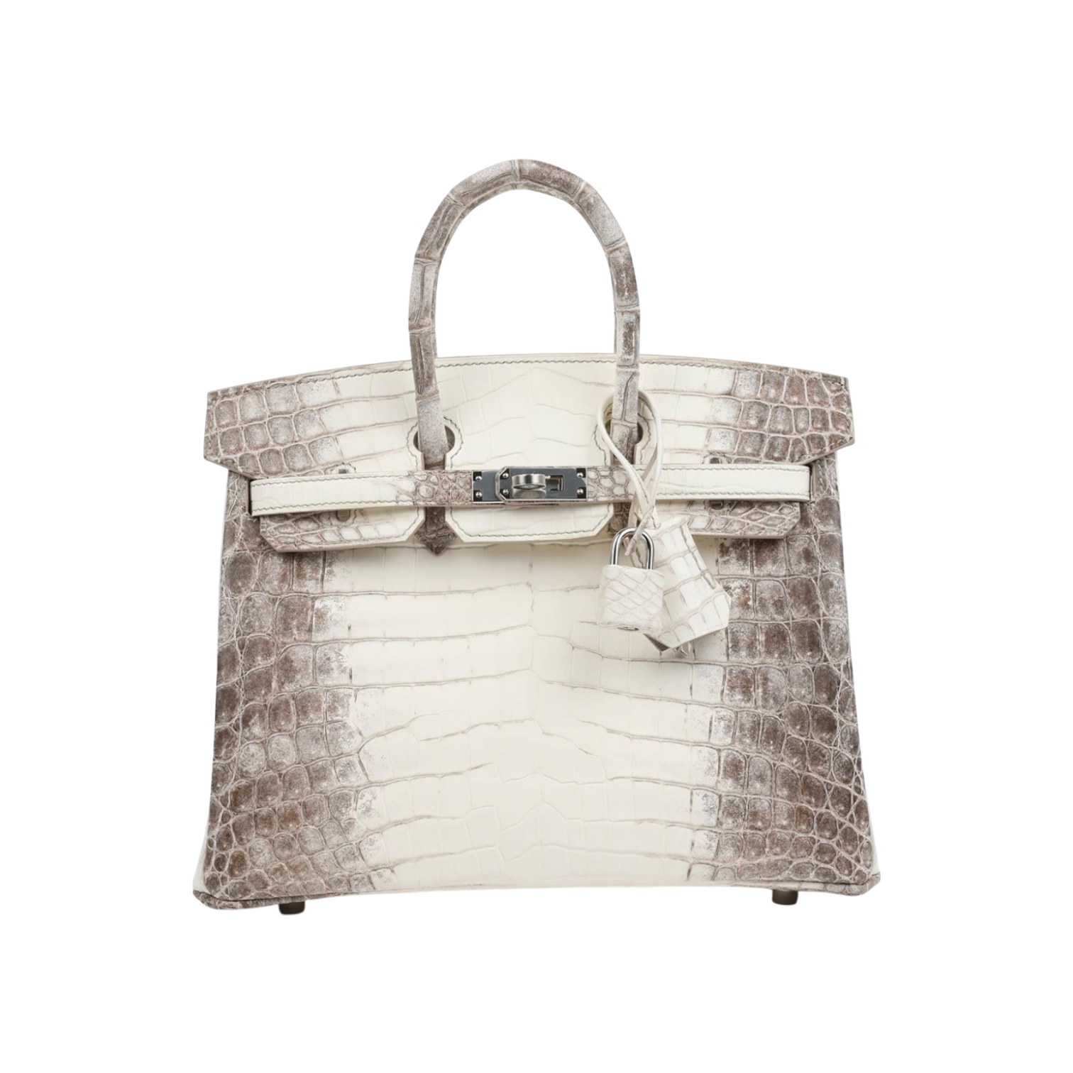 Hermès Birkin 25 Himalaya Niloticus Crocodile Palladium Hardware Chrome Dubai