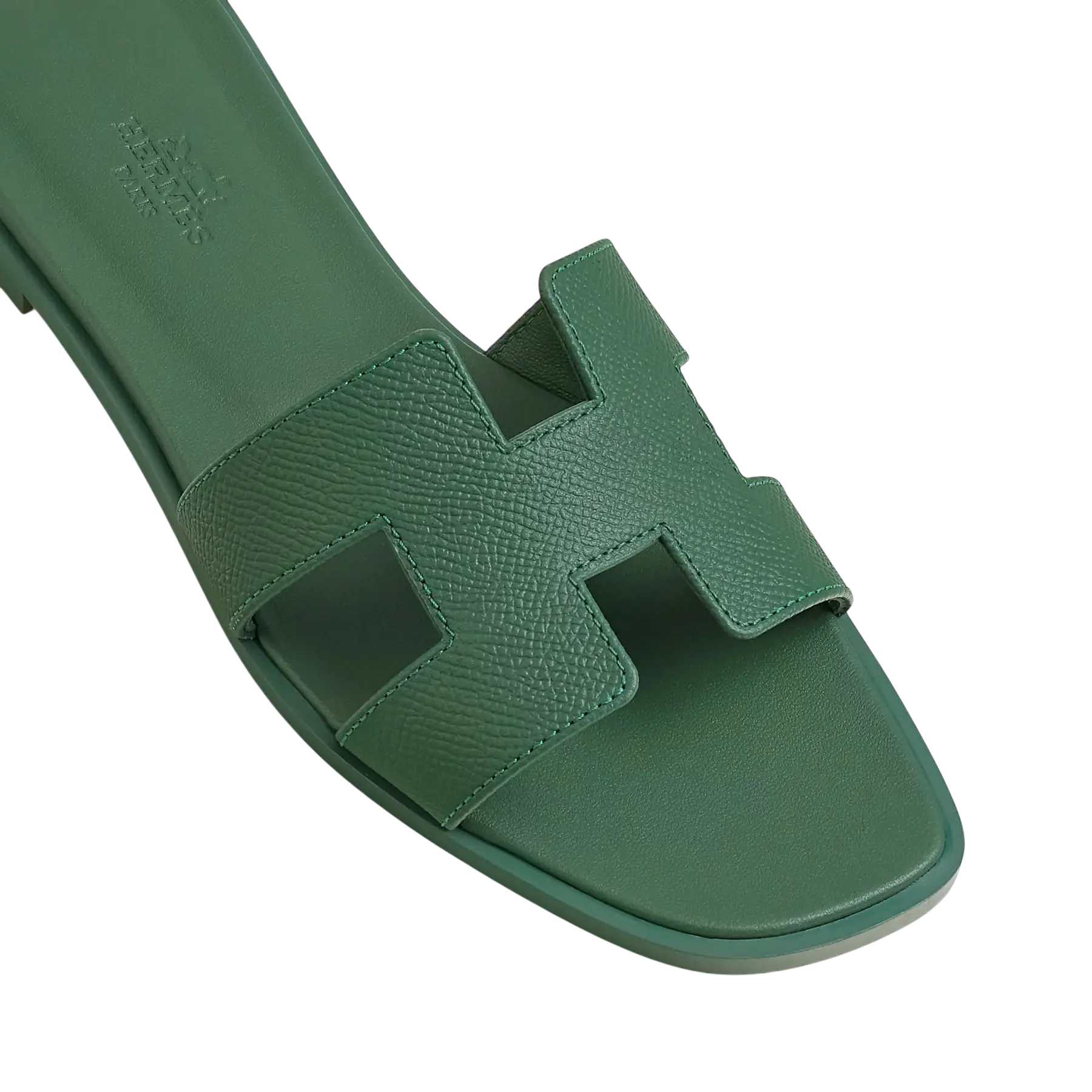 Hermes Oran Sandal Vert Lierre Chrome Dubai