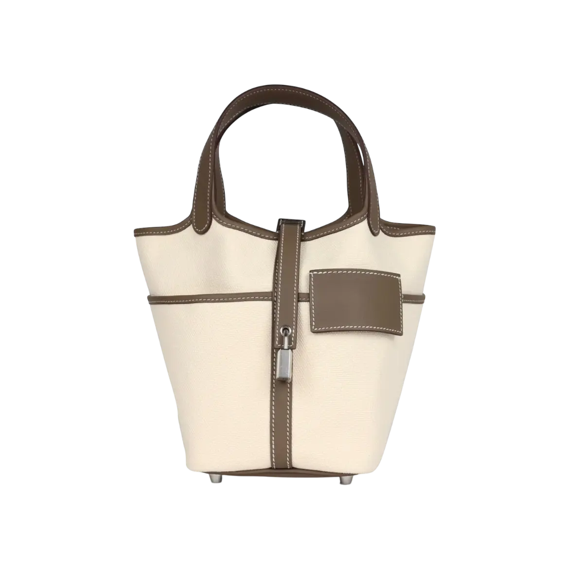 Hermès Picotin Cargo 18 Ecru Toile Canvas / Etoupe Swift Palladium Hardware Chrome Dubai