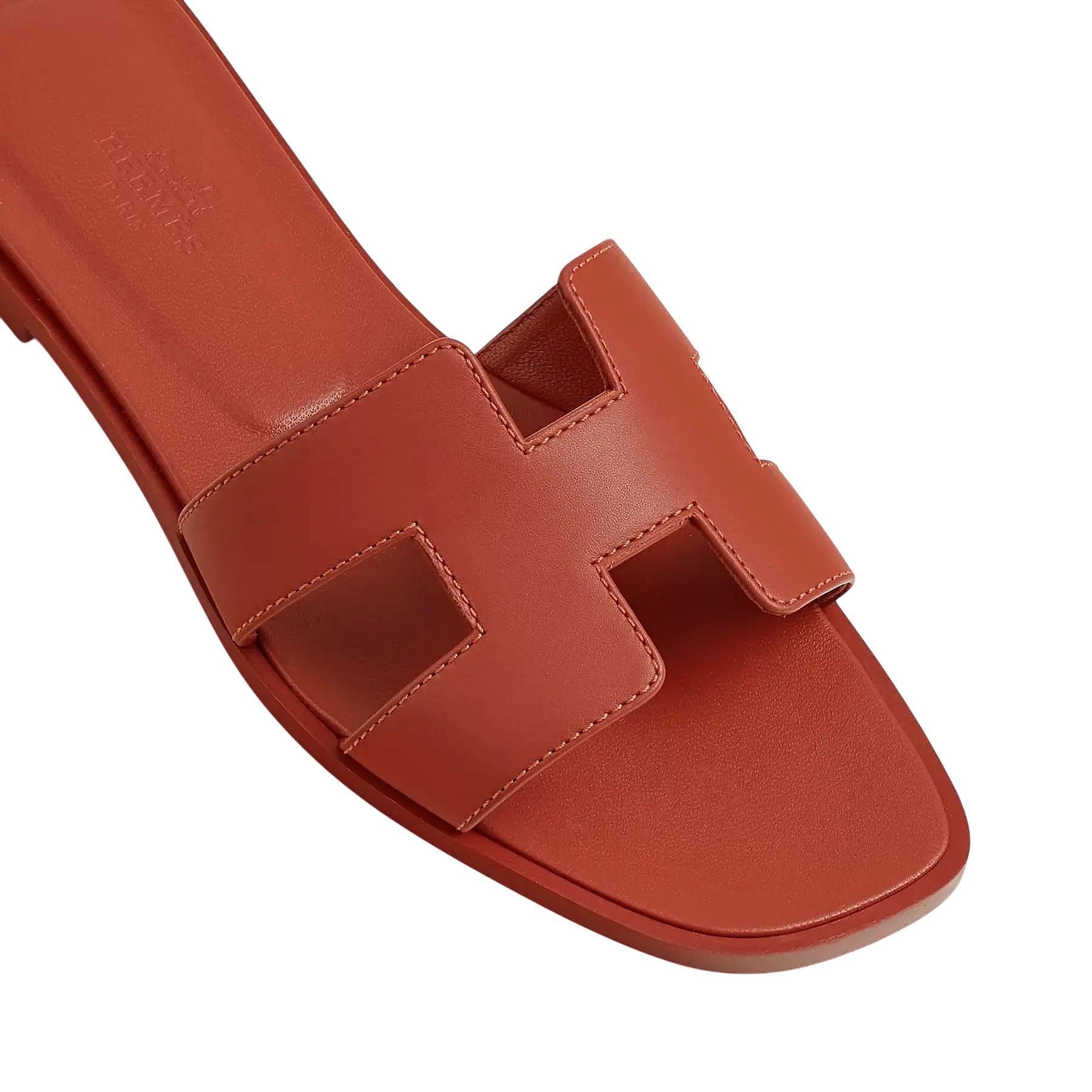 Hermes Oran Sandal Rouge De Turin Chrome Dubai