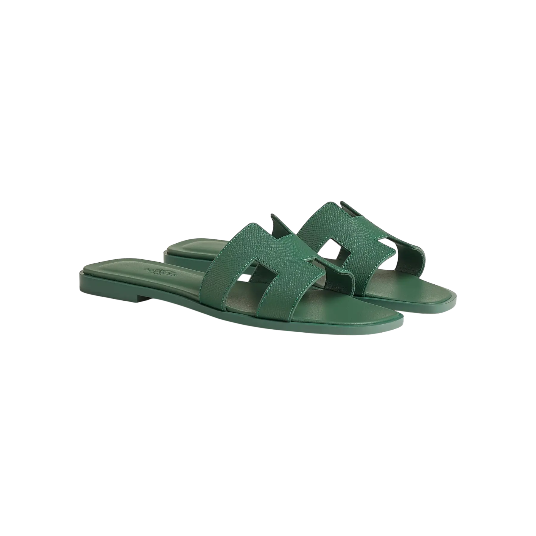 Hermes Oran Sandal Vert Lierre Chrome Dubai