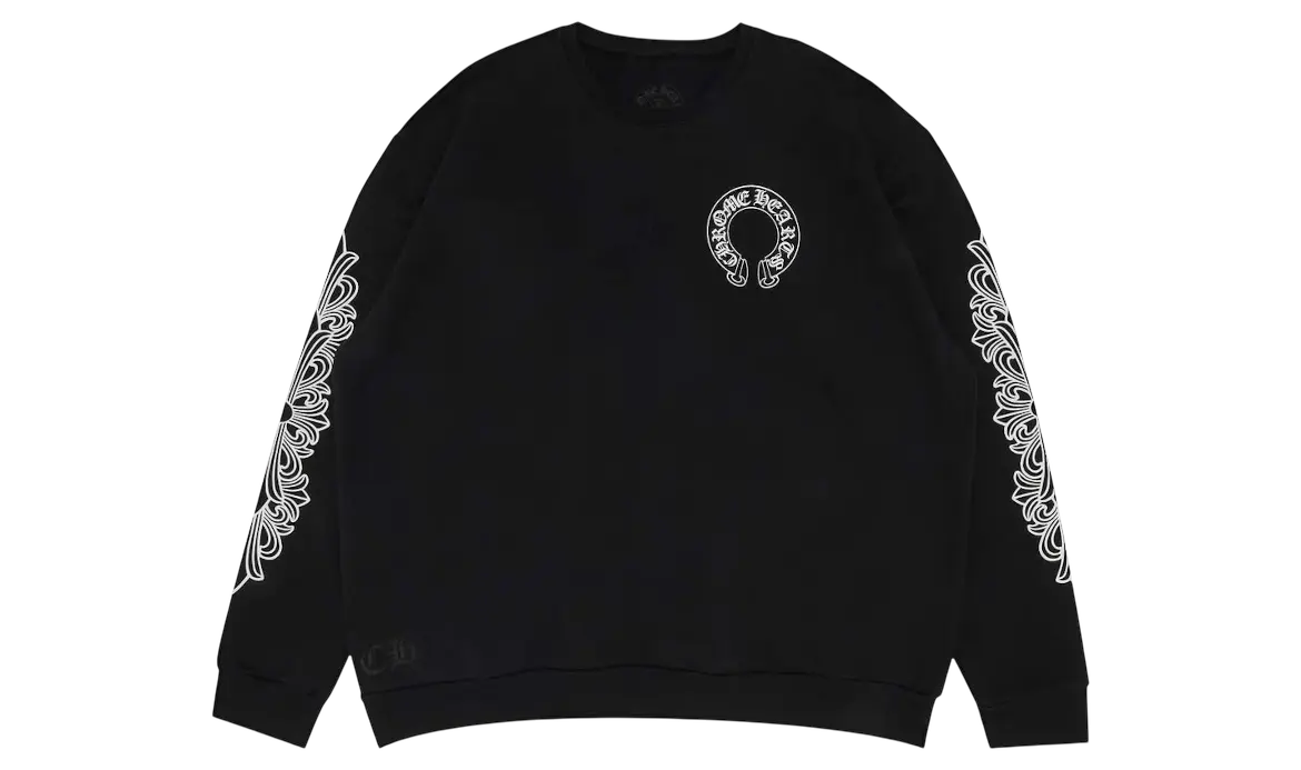 Chrome Hearts Floral Horseshoe Long Sleeve T-Shirt Chrome Dubai