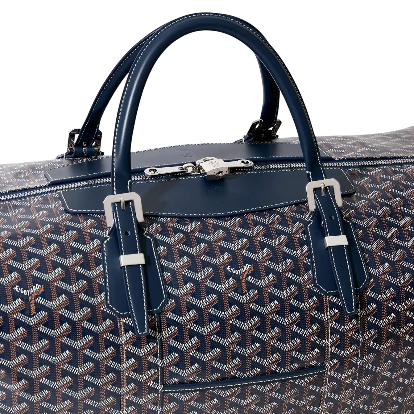 Goyard Bowling 55 Bag Navy Blue Chrome Dubai