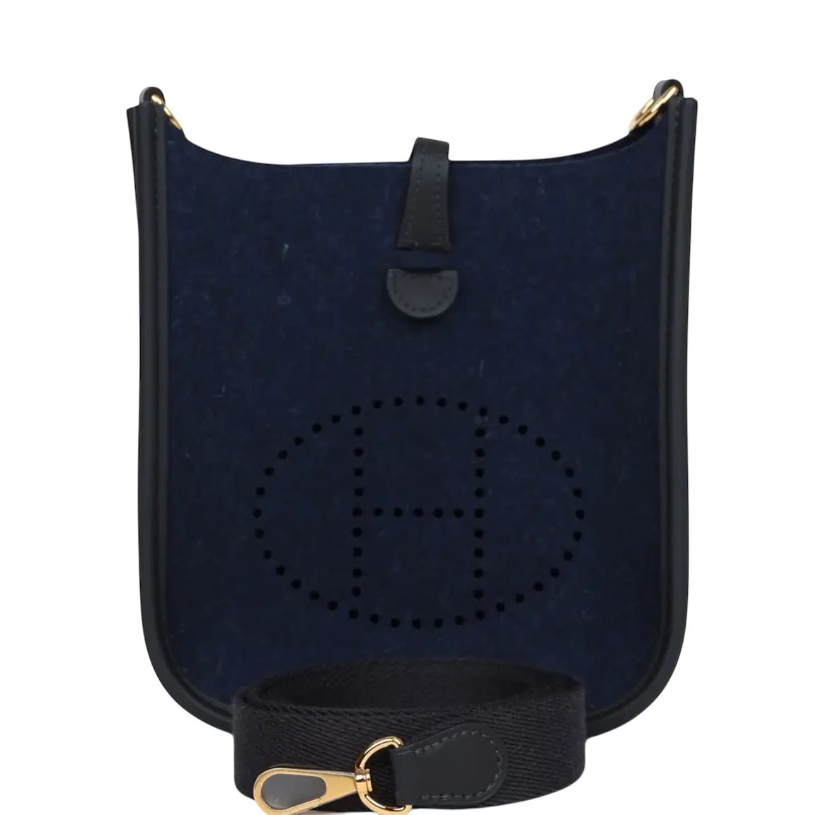Hermes Evelyne TPM Bleu Nuit Feutre and Caban Swift Gold Hardware Chrome Dubai