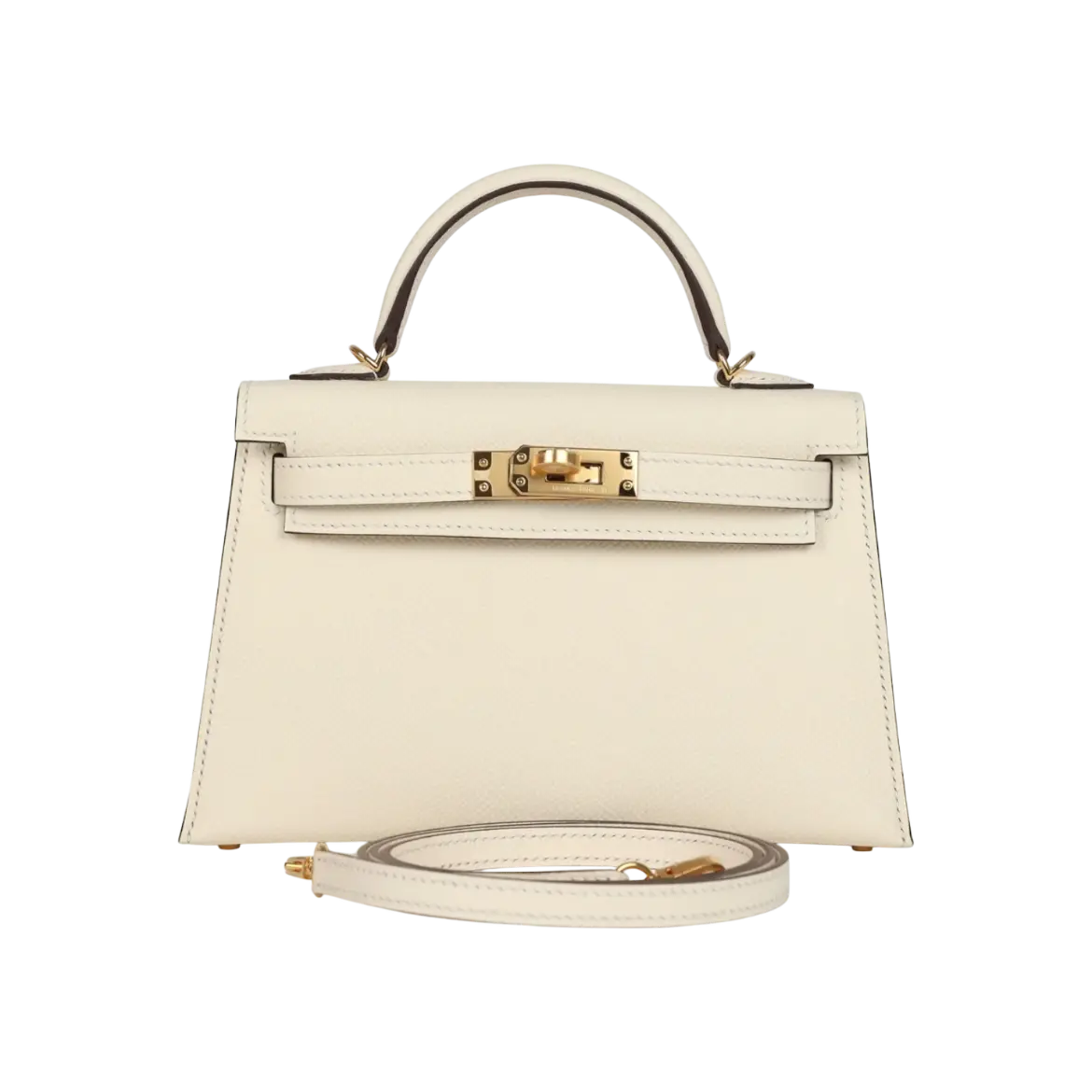 Hermès Mini Kelly Sellier Nata Epsom Gold Hardware Chrome Dubai