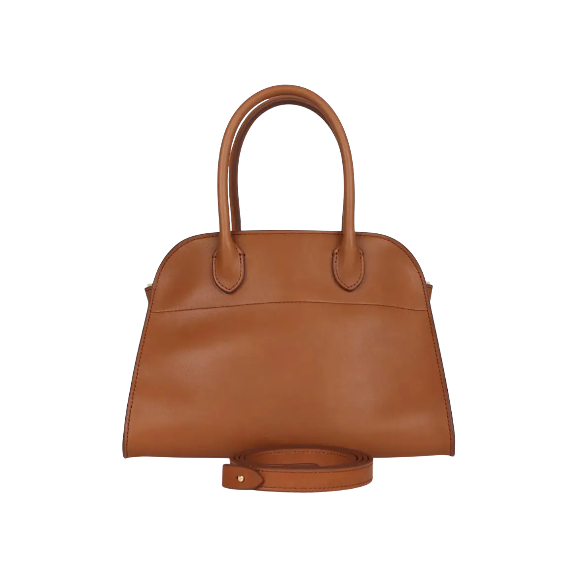 The Row Soft Margaux 10 Bag Cuir Saddle Leather Gold Hardware Chrome Dubai