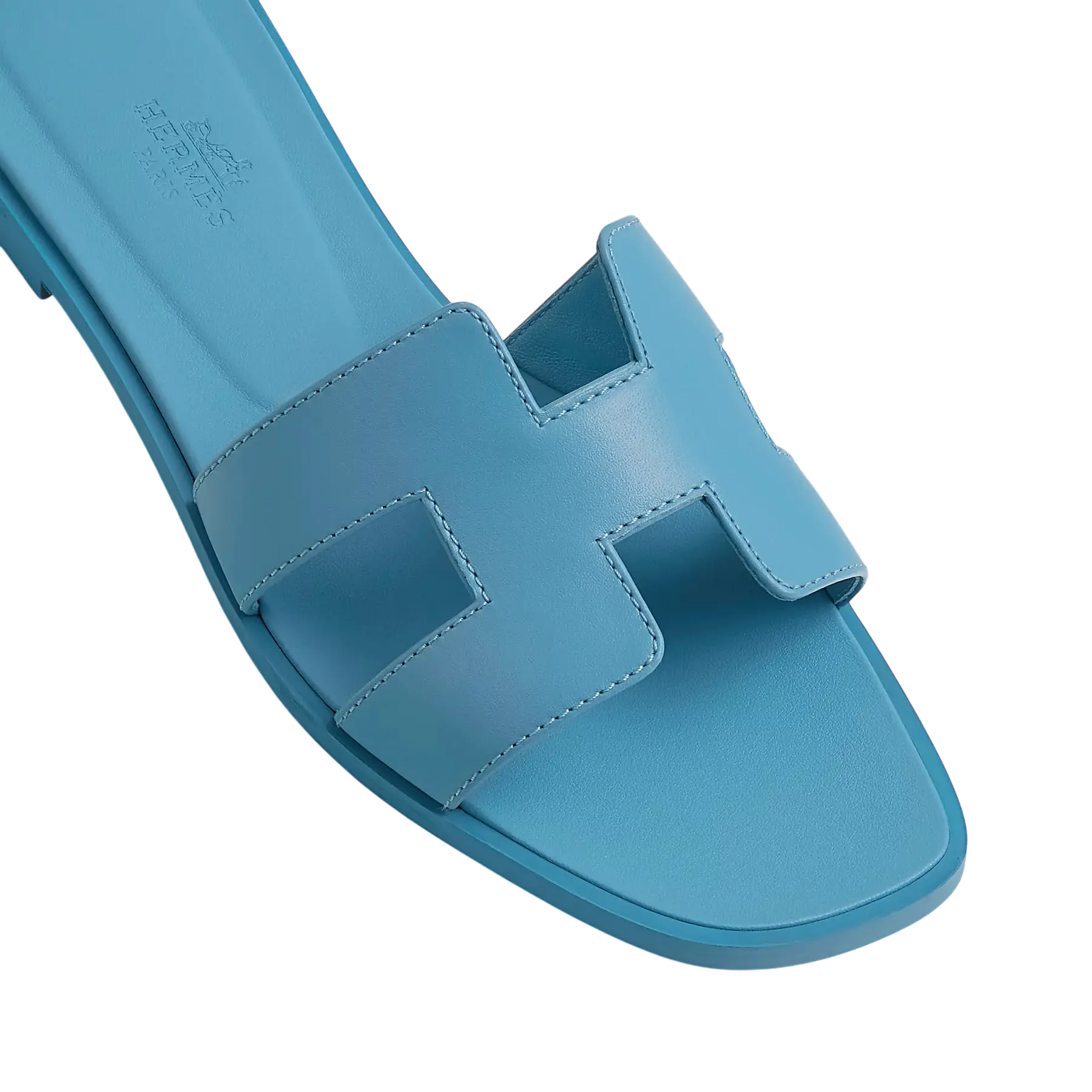 Hermes Oran Sandal Bleu Cameo Chrome Dubai
