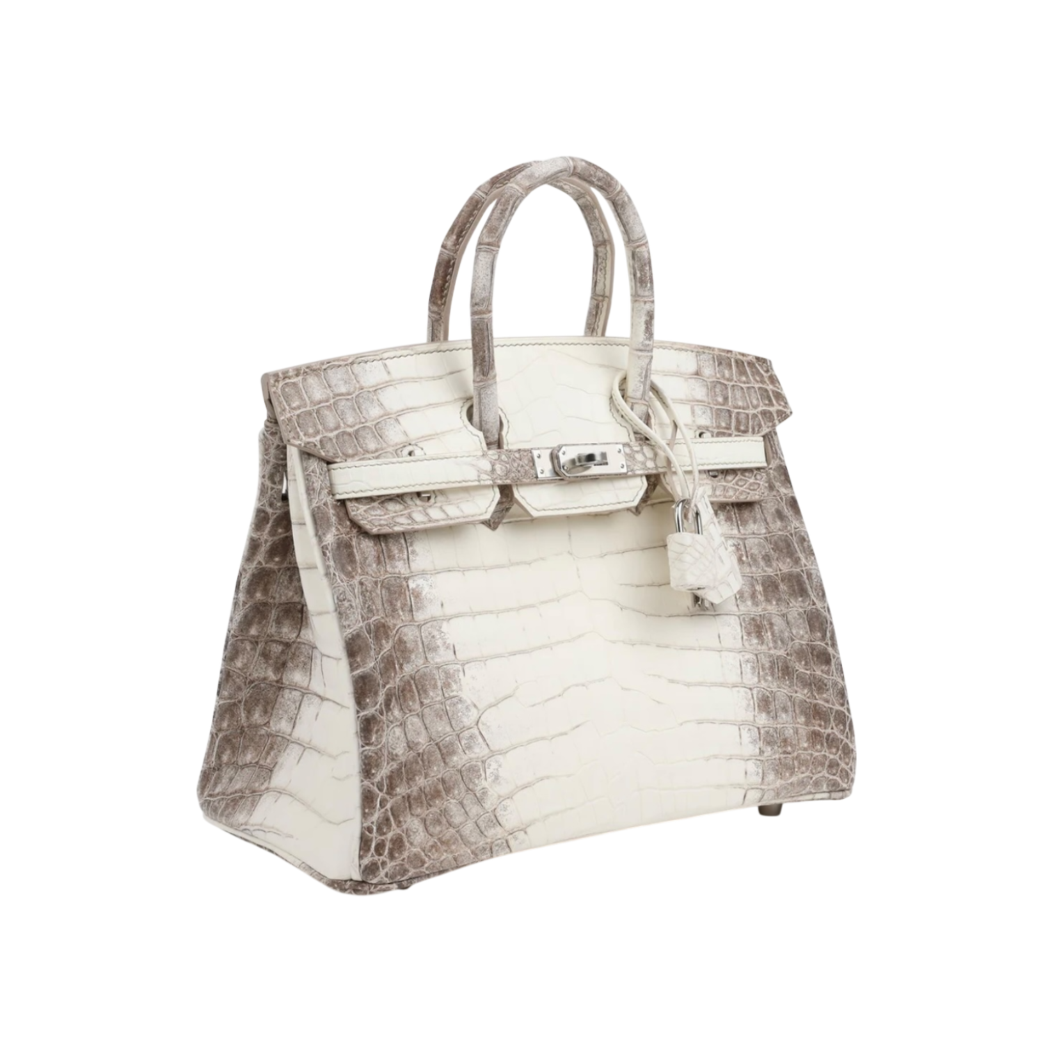 Hermès Birkin 25 Himalaya Niloticus Crocodile Palladium Hardware Chrome Dubai