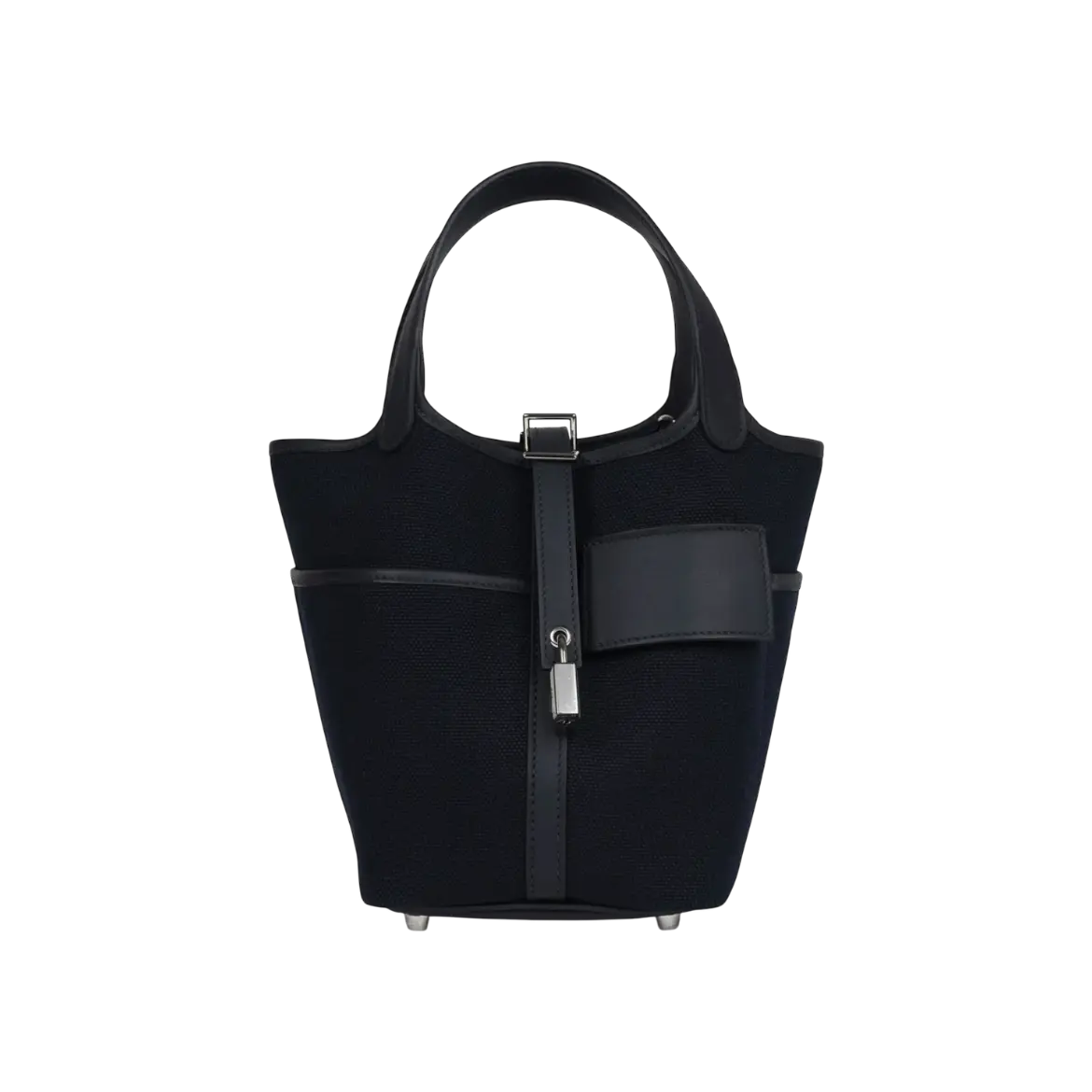 Hermès Picotin Cargo 18 Caban Swift / Black Toile Canvas Palladium Hardware Chrome Dubai