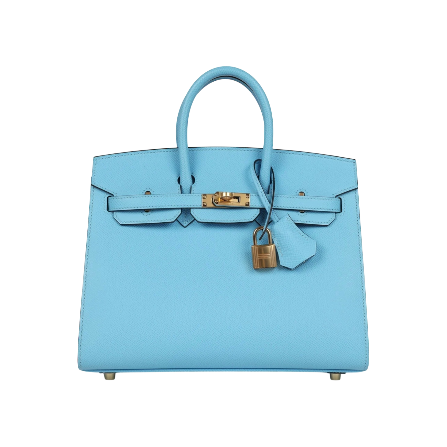 Hermès Birkin Sellier 25 Celeste Epsom Gold Hardware Chrome Dubai