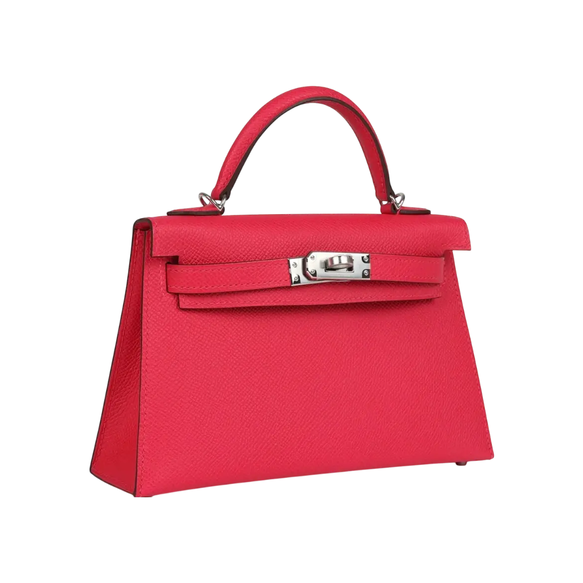 Hermès Mini Kelly Sellier Rose Extreme Epsom Palladium Hardware Chrome Dubai