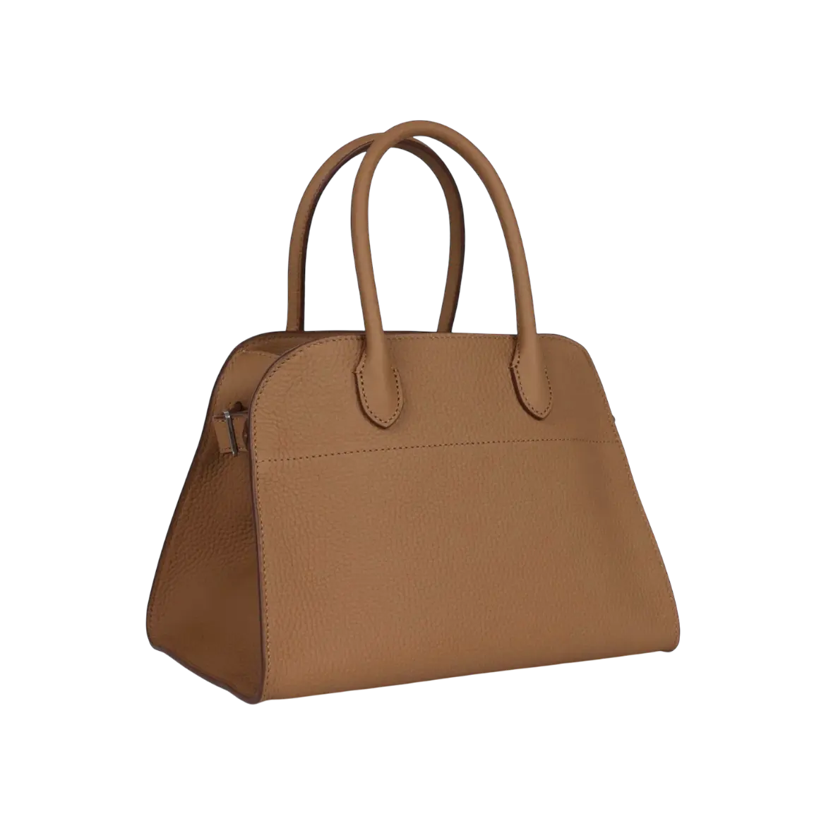 The Row Soft Margaux 10 Bag Sandpit Calfskin Silver Hardware Chrome Dubai