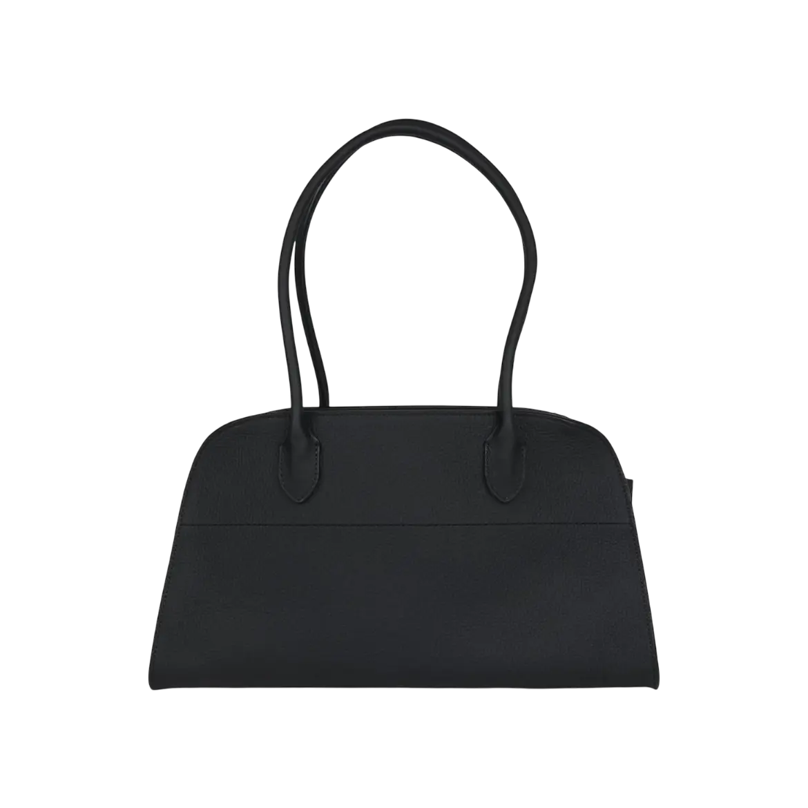 The Row Soft Margaux Shoulder 12 Bag Black Calfskin Silver Hardware - Chrome Dubai