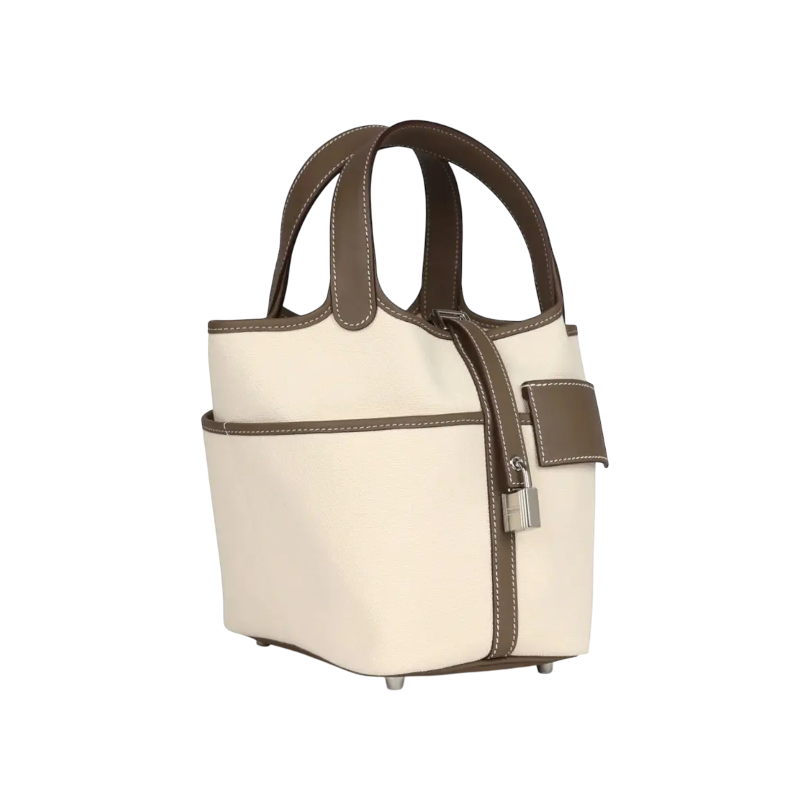 Hermès Picotin Cargo 18 Ecru Toile Canvas / Etoupe Swift Palladium Hardware Chrome Dubai