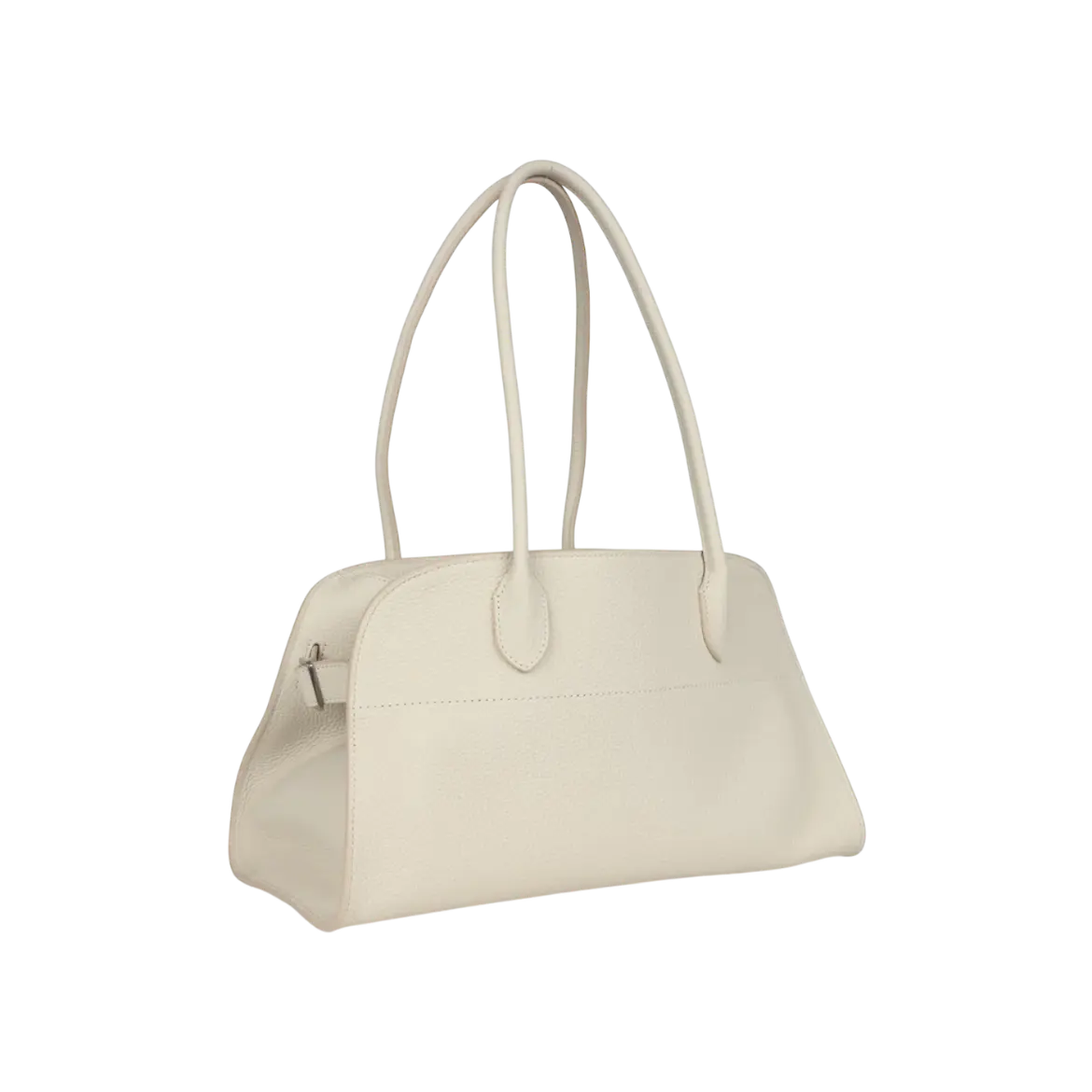 The Row Margaux Shoulder 12 Bag White Calfskin Silver Hardware Chrome Dubai