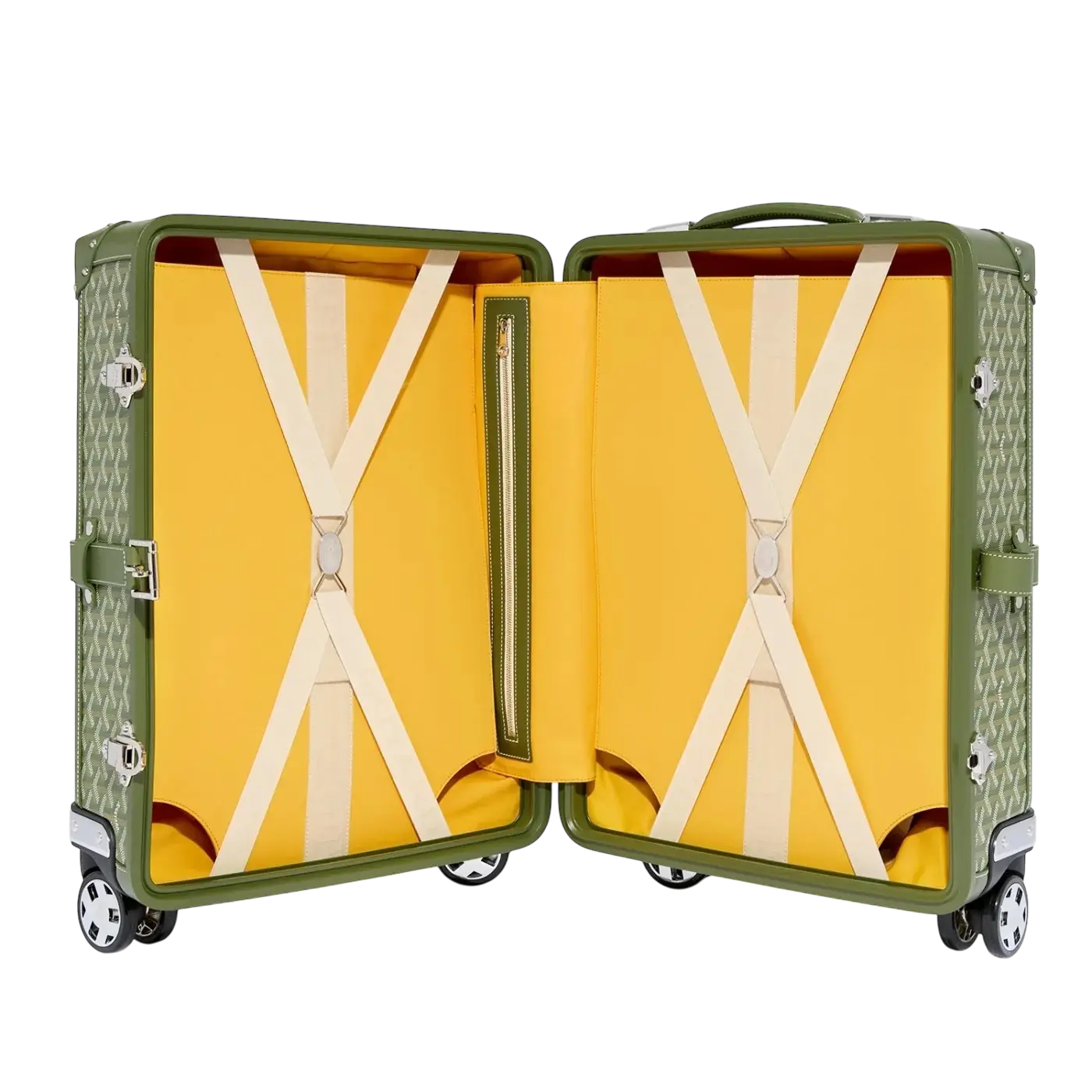 Goyard Bourget Trolley Case Khaki Green Chrome Dubai