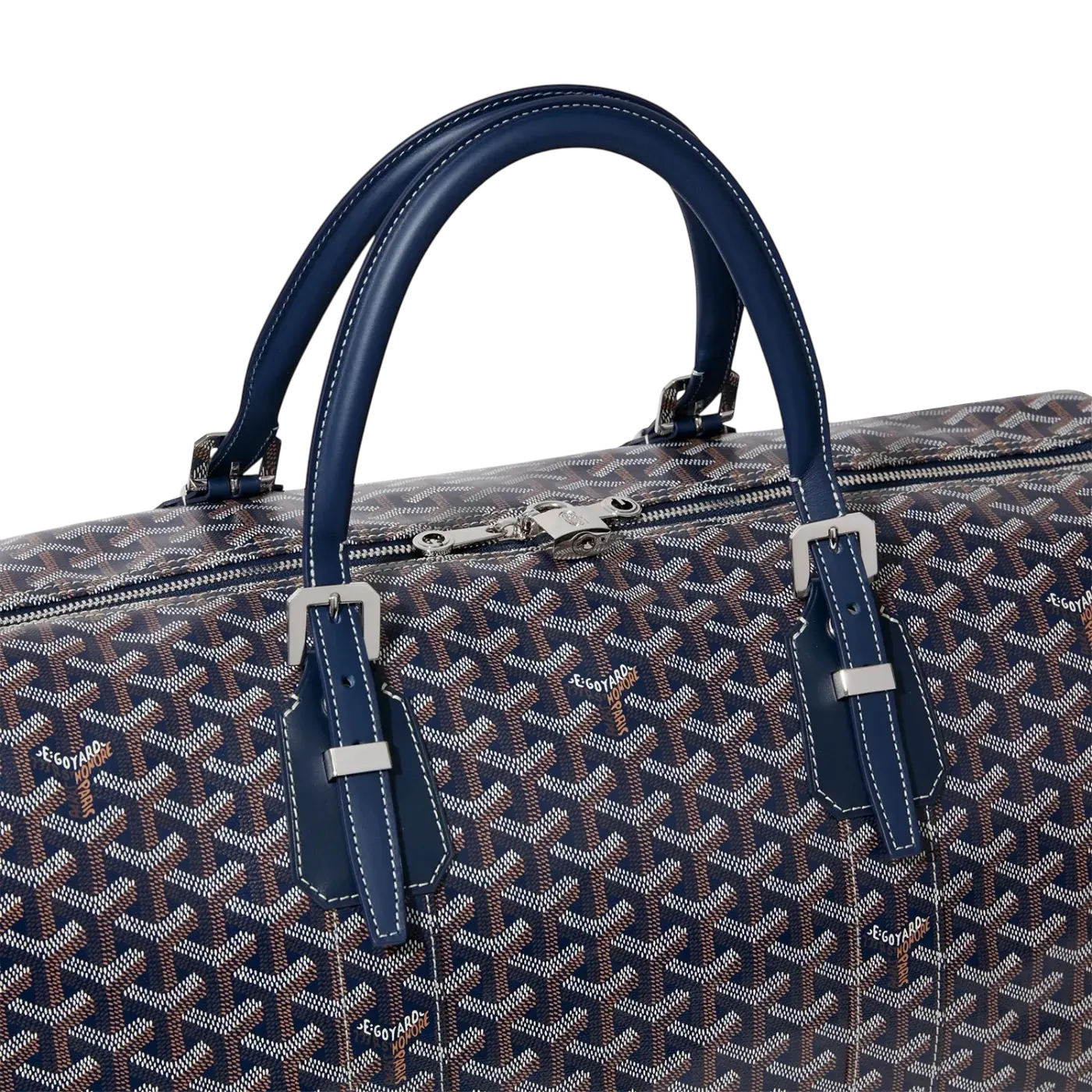 Goyard Boston 50 Bag Navy Blue Chrome Dubai