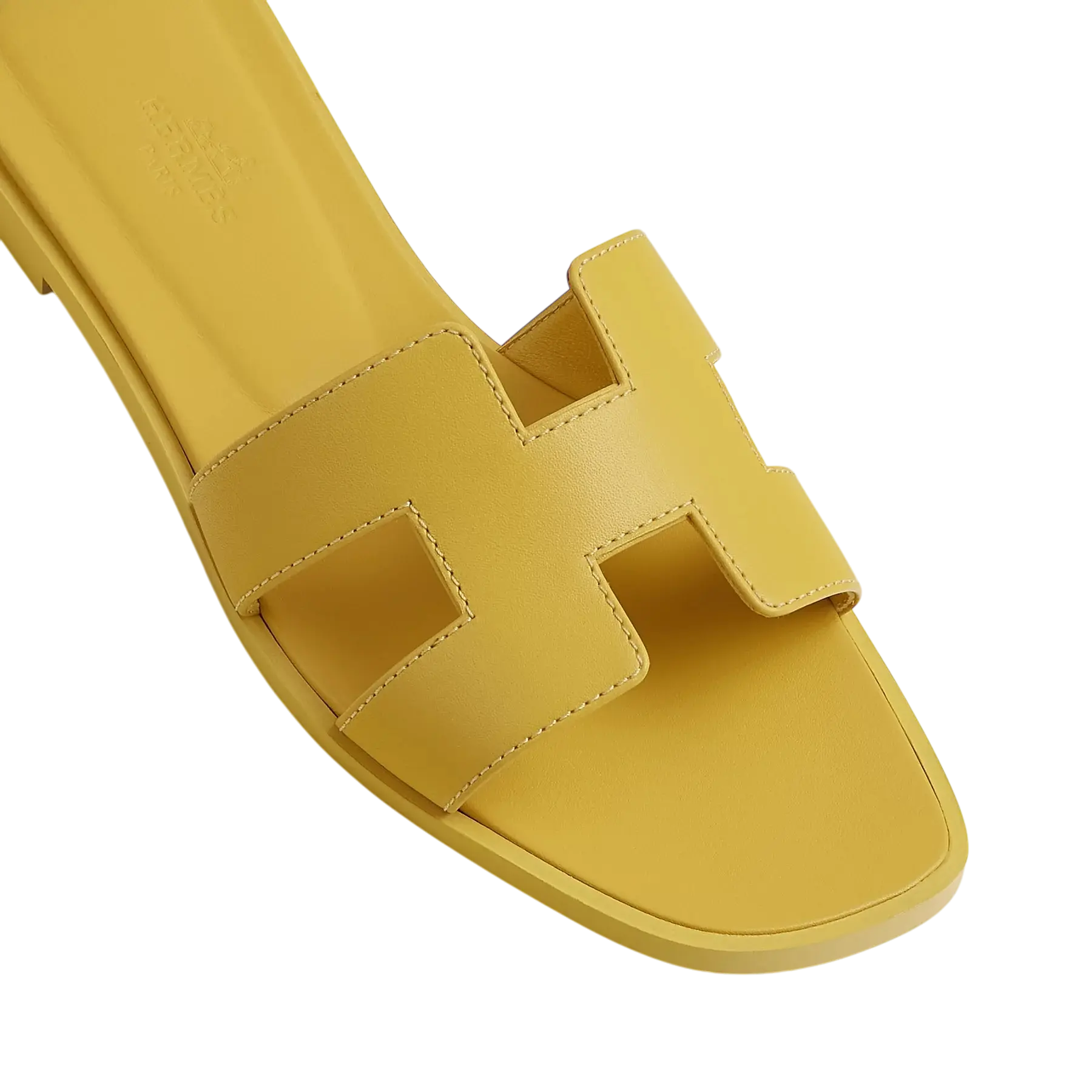 Hermes Oran Sandal Jaune Impérial Chrome Dubai