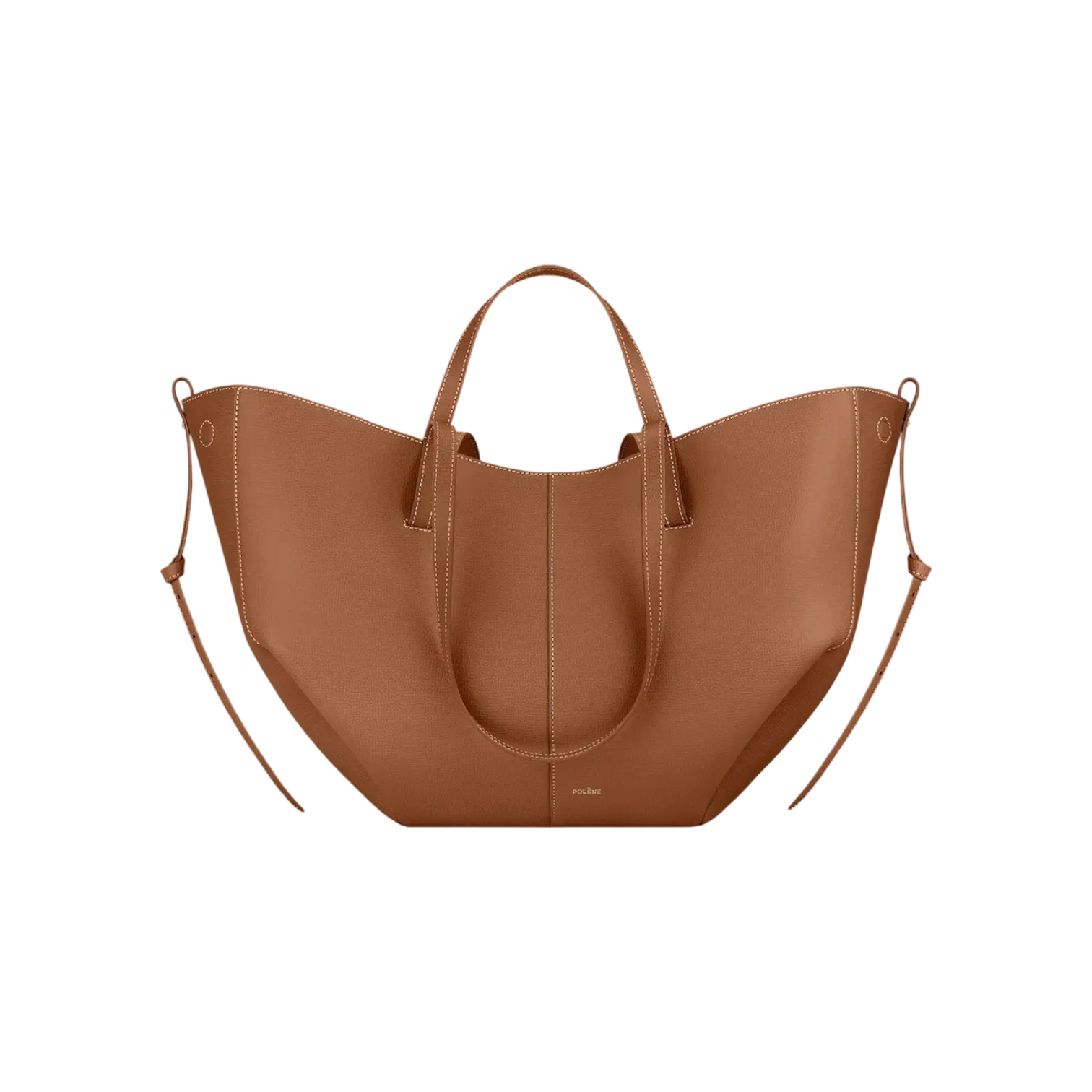 Polene Cyme Tote Bag Camel Chrome Dubai