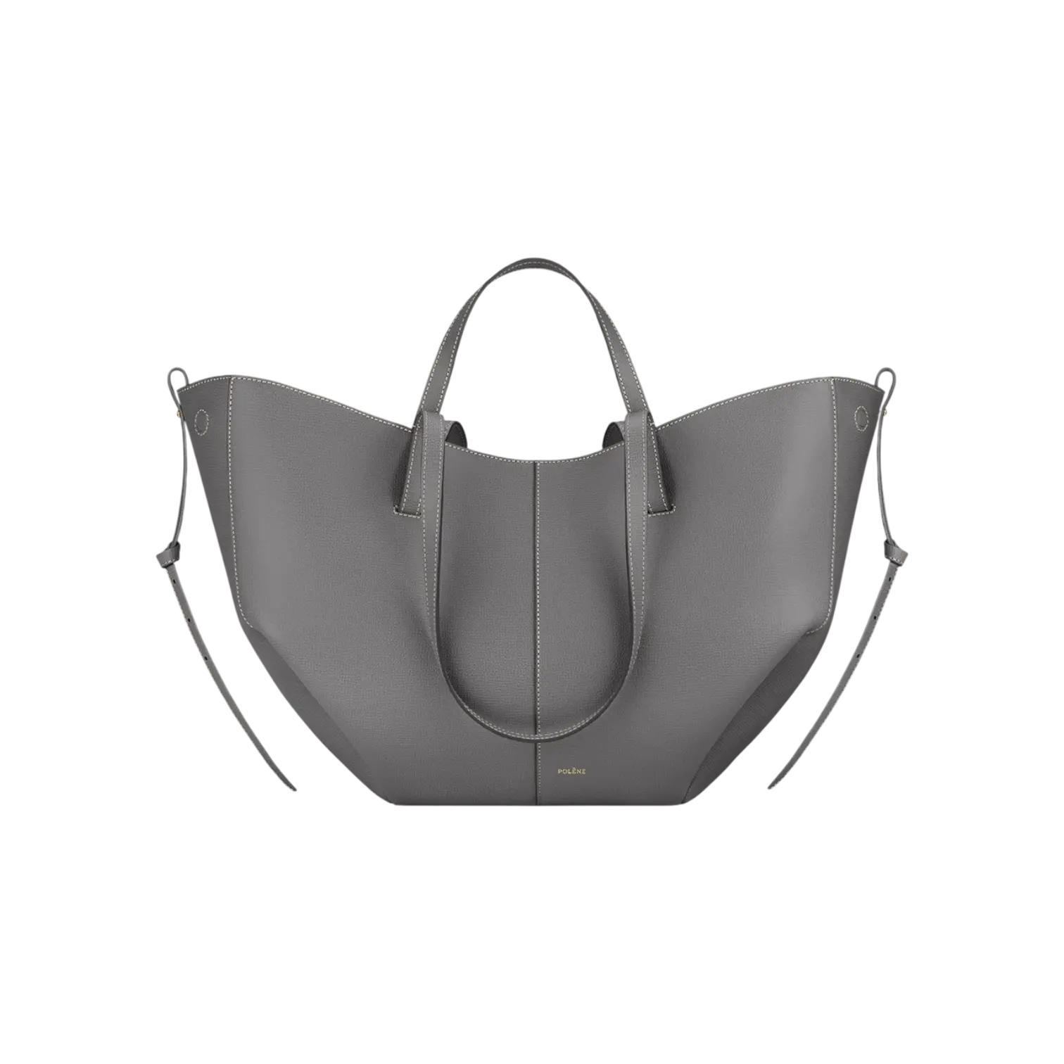 Polene Cyme Tote Bag Stone Chrome Dubai