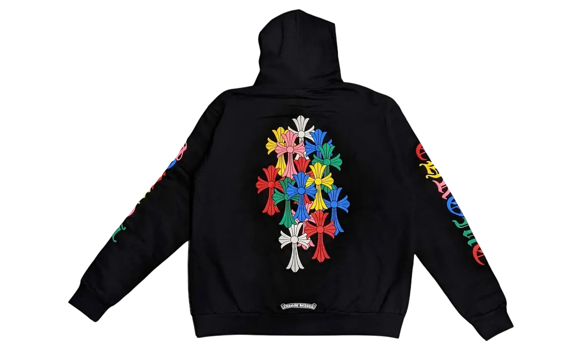 Chrome Hearts Multi Color Cross Cemetery Zip Up Hoodie Chrome Dubai