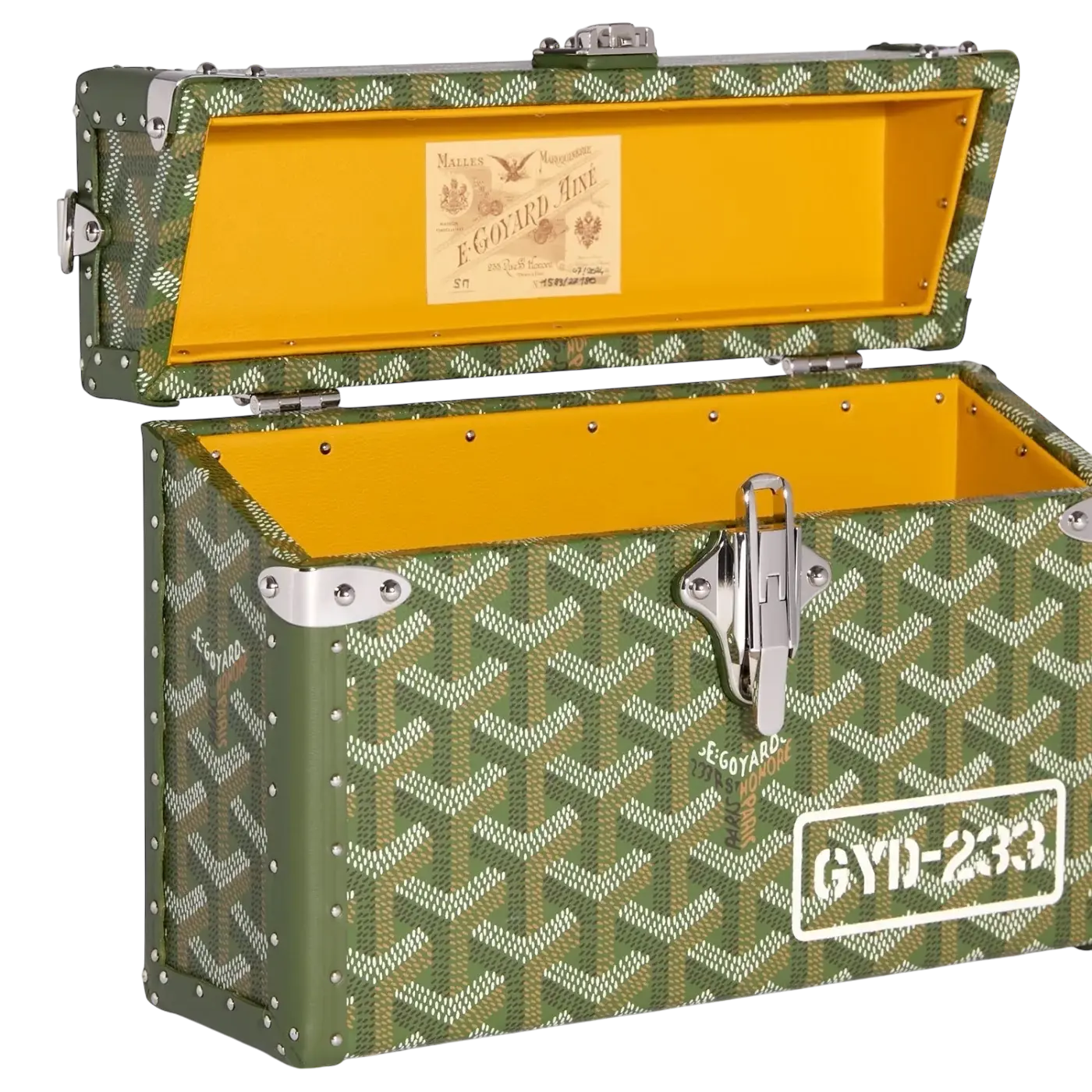 Goyard Cassette Trunk Bag Khaki Green Chrome Dubai