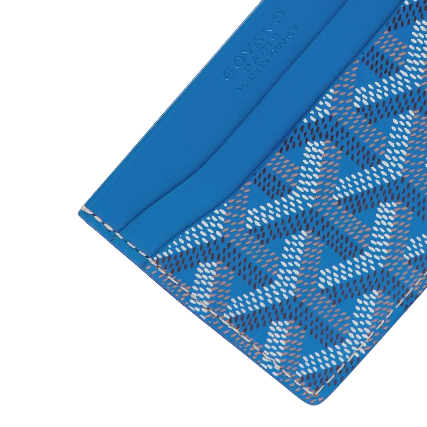 Goyard Saint Sulpice Card Holder Sky Blue Chrome Dubai