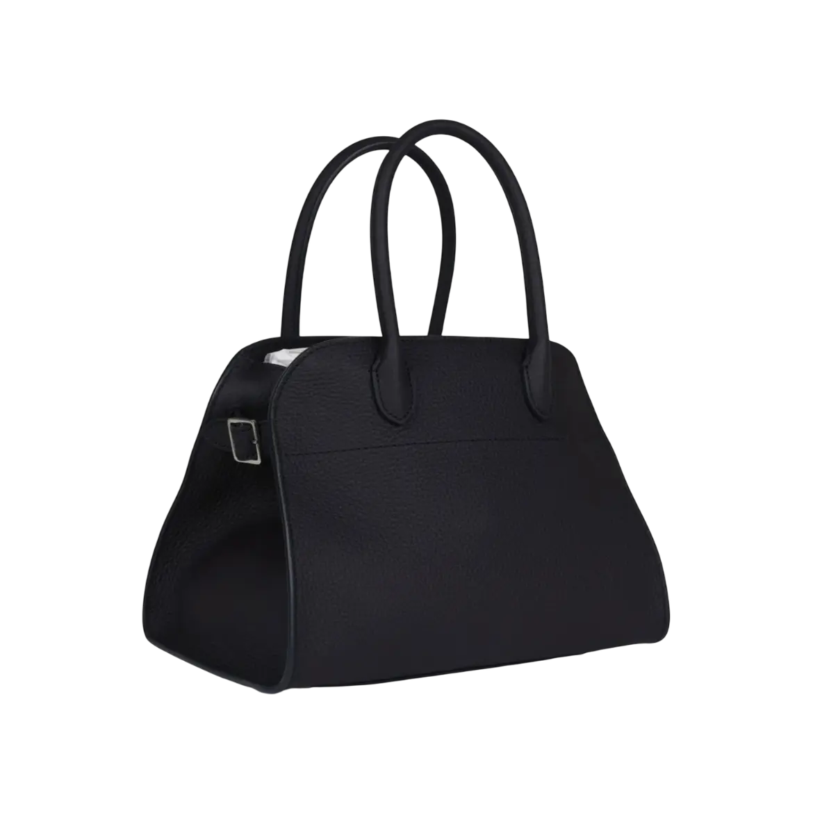 The Row Soft Margaux 10 Bag Midnight Calfskin Silver Hardware Chrome Dubai