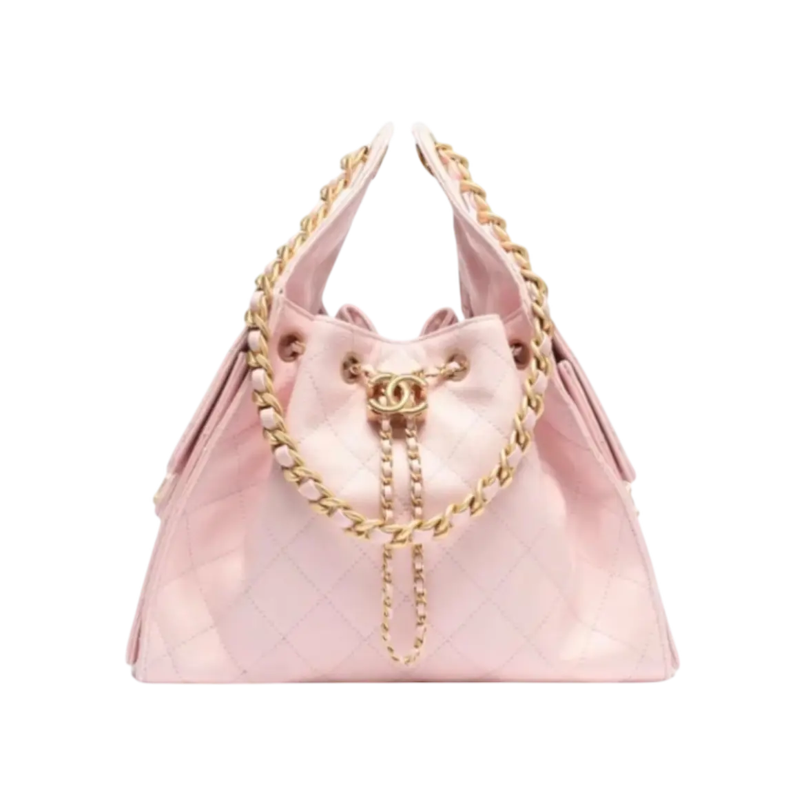 Chanel 25 Small Handbag Pink Gold Chrome Dubai