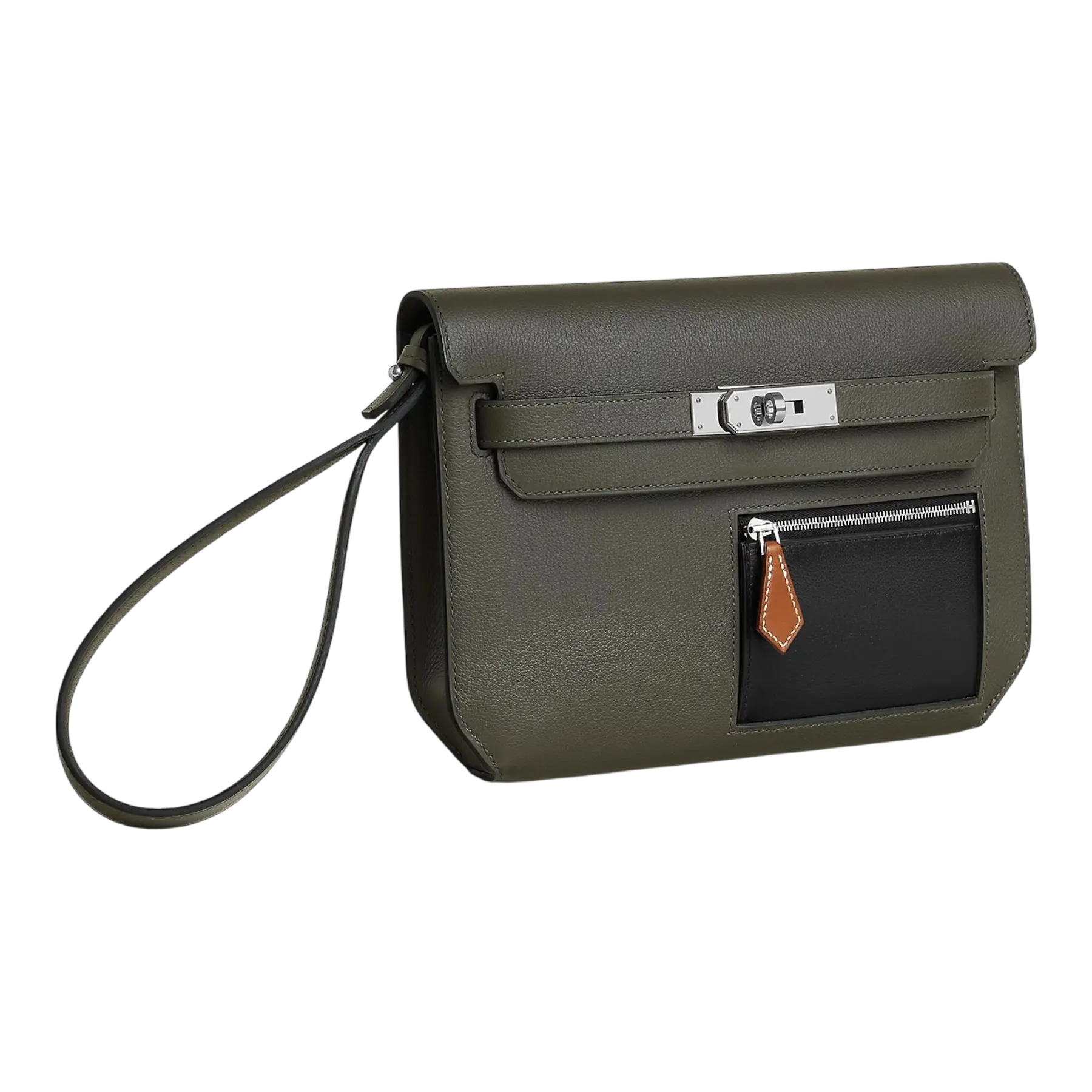 Hermes Depeche 25 Vert-De-Gris / Noir / Fauve Chrome Dubai