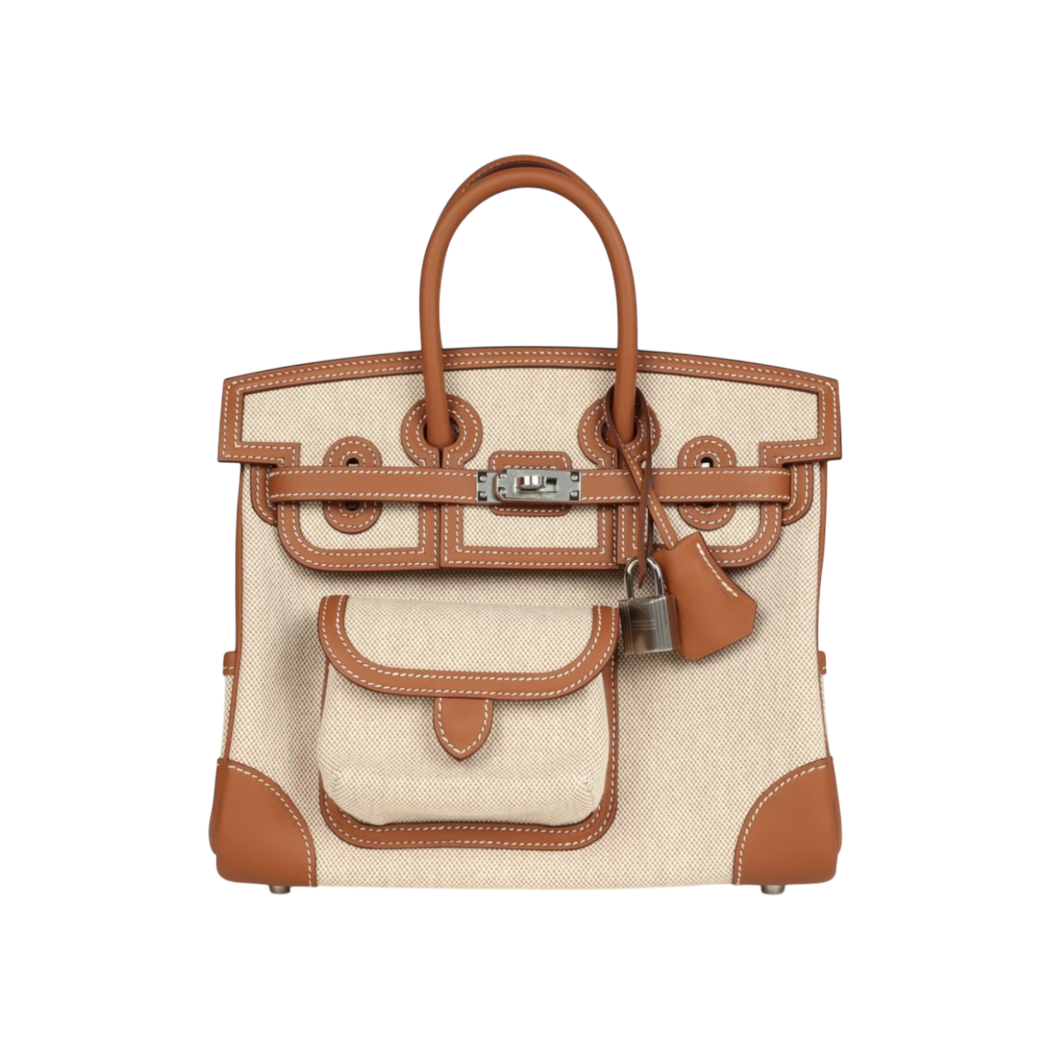 Hermès Birkin 25 Cargo Ecru Beige and Gold Swift Palladium Hardware Chrome Dubai
