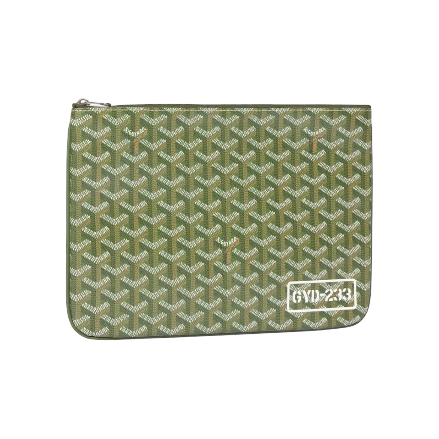 Goyard Senat Pouch Khaki Green Chrome Dubai