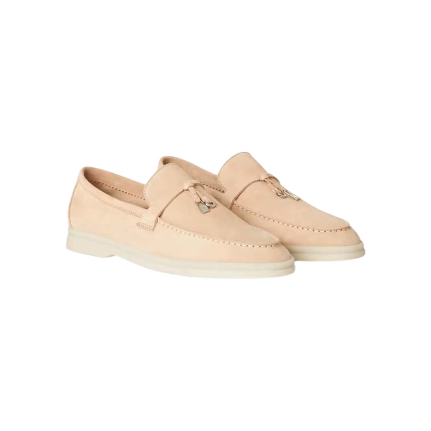 Loro Piana Summer Charms Loafer Pink Sand Chrome Dubai