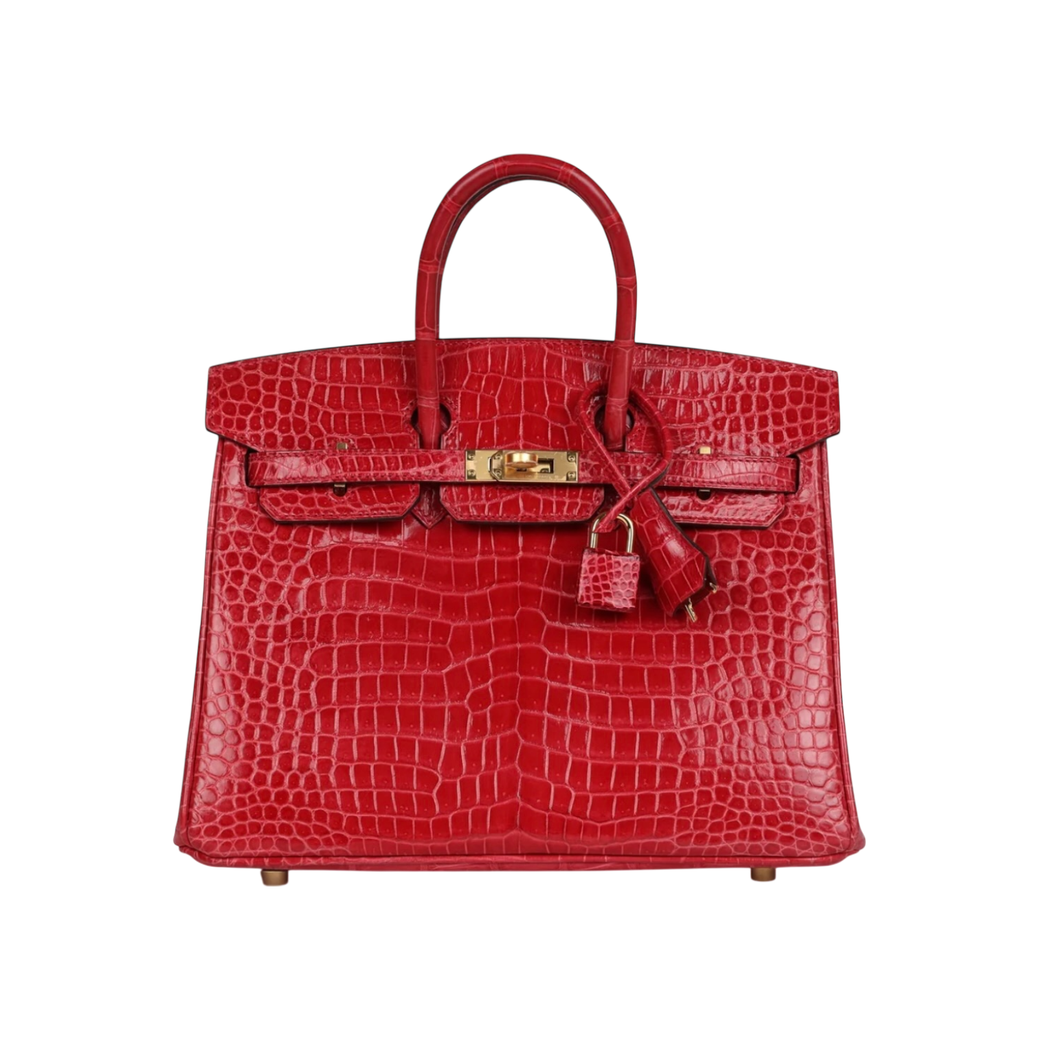 Hermès Birkin 25 Braise Porosus Crocodile Gold Hardware Chrome Dubai