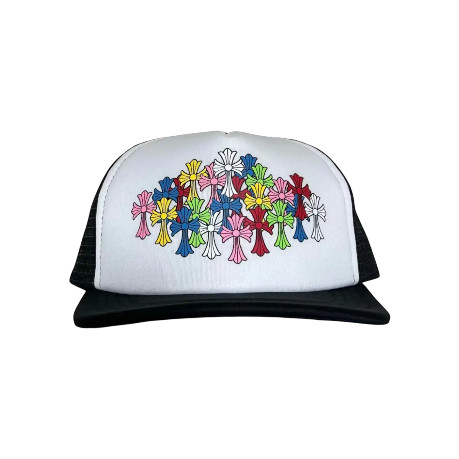 Chrome Hearts Trucker Hat Multi Color Crosses Chrome Dubai