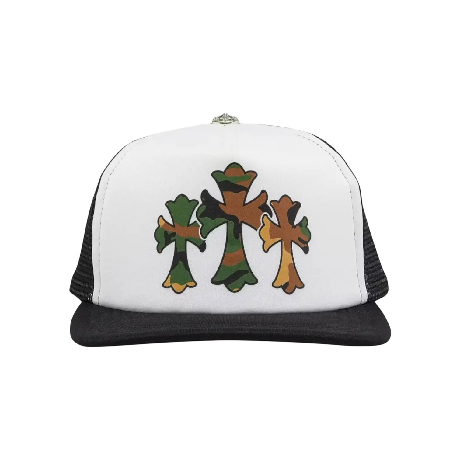 Chrome Hearts Trucker Hat Triple Cross Camo Chrome Dubai