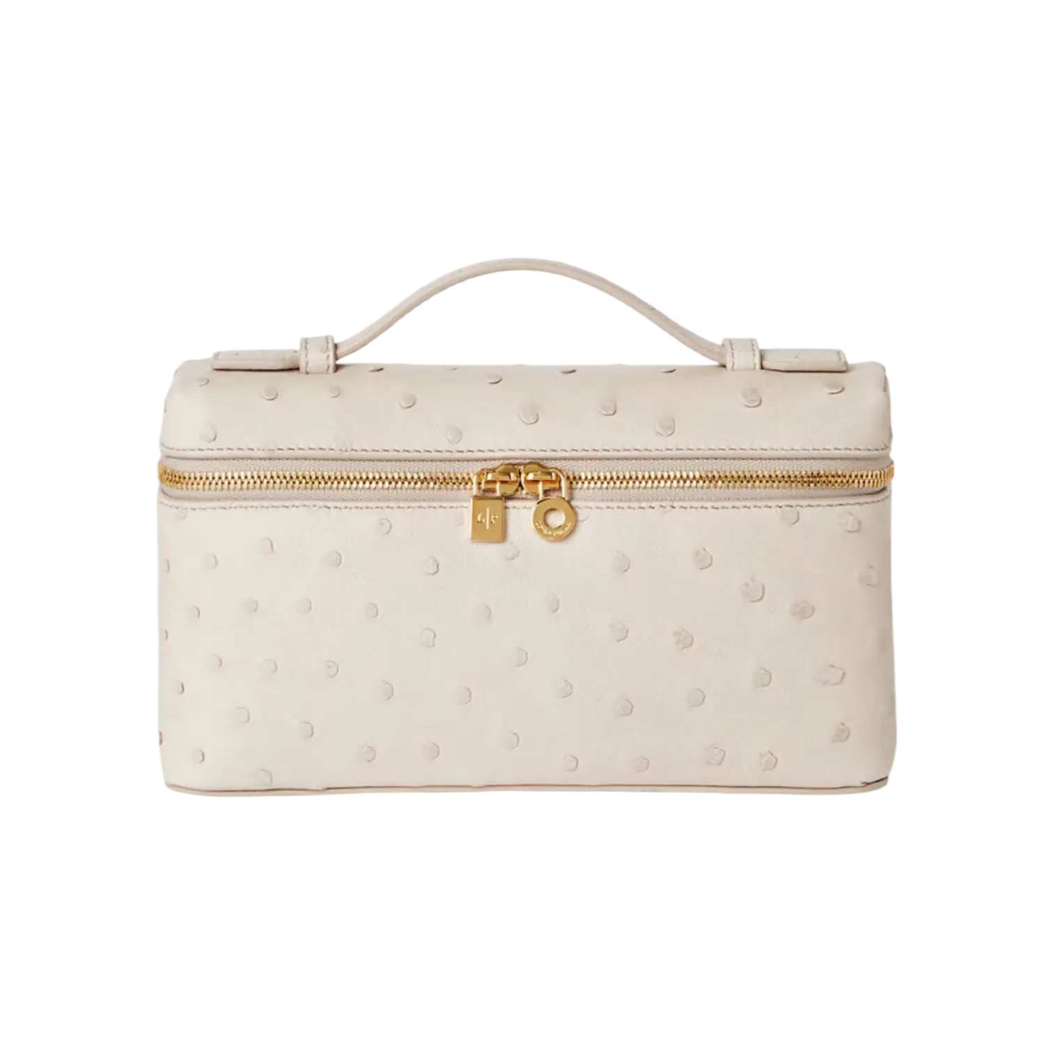 Loro Piana L19 Bag Ostrich Light Travertine / Sun Gold Chrome Dubai