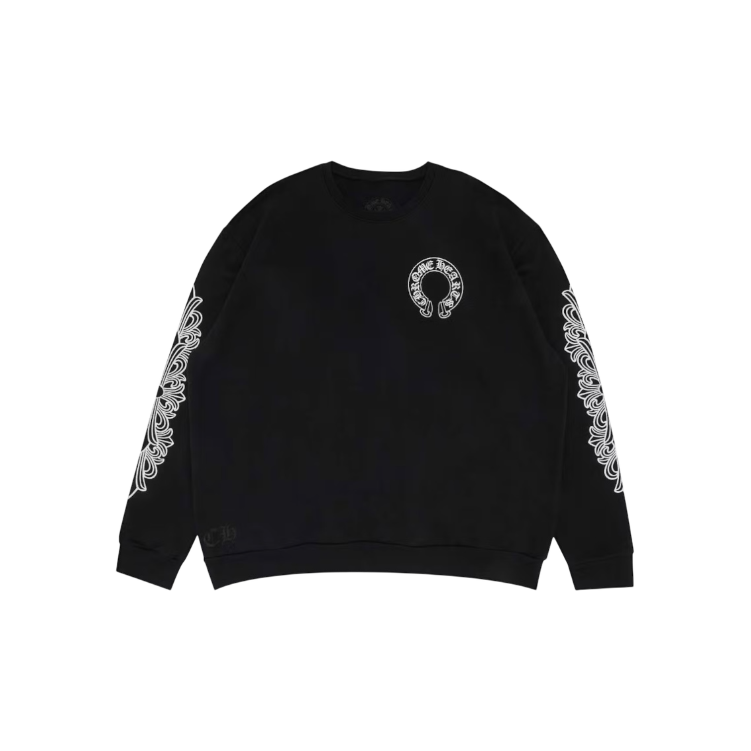 Chrome Hearts Horseshoe Crewneck Black Chrome Dubai