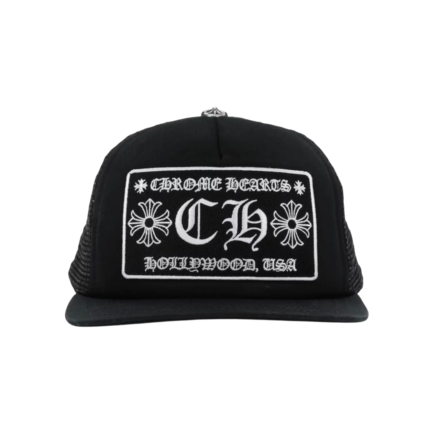 Chrome Hearts Trucker Hat Hollywood Black Chrome Dubai