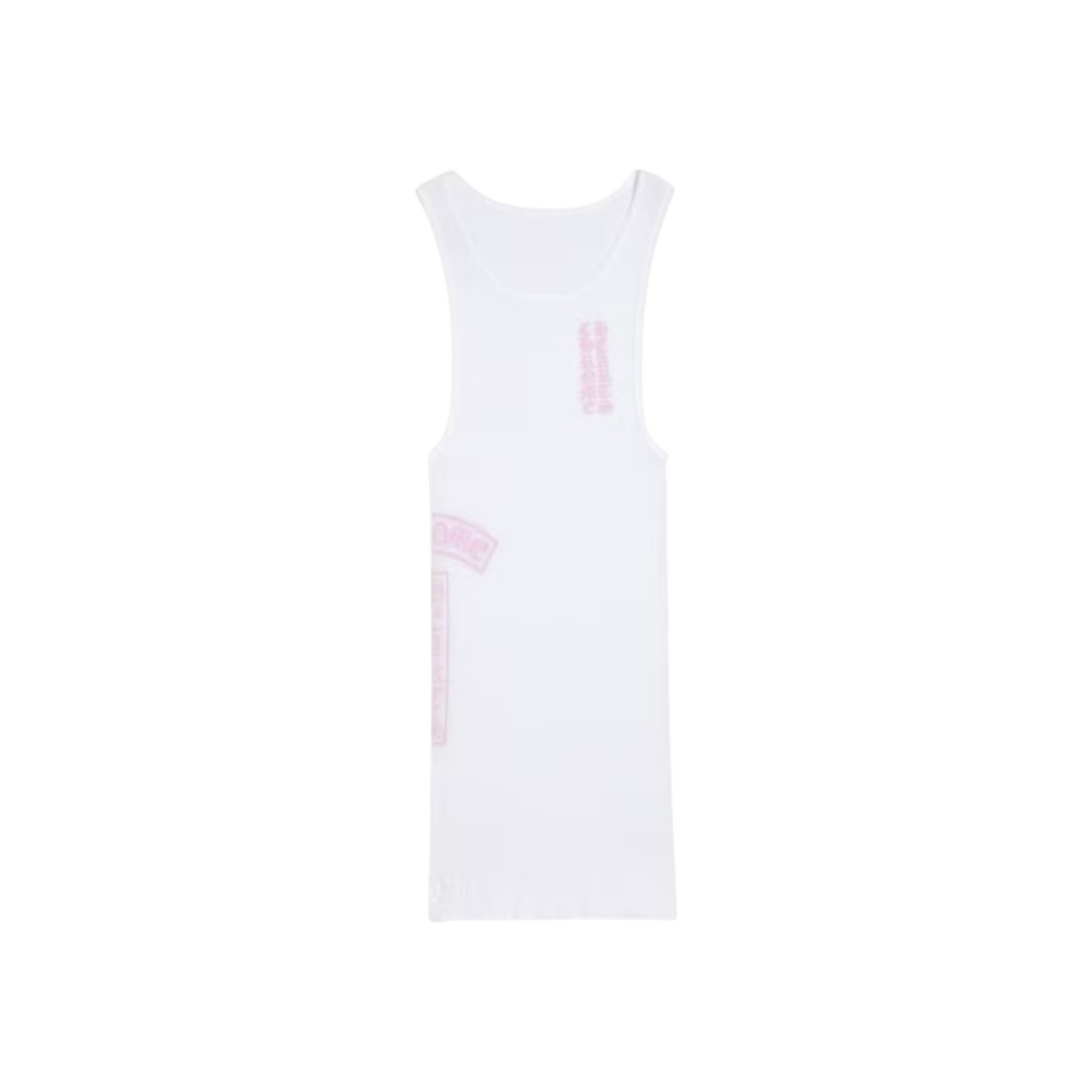 Chrome Hearts T Bar Rib Tank White/Pink Chrome Dubai